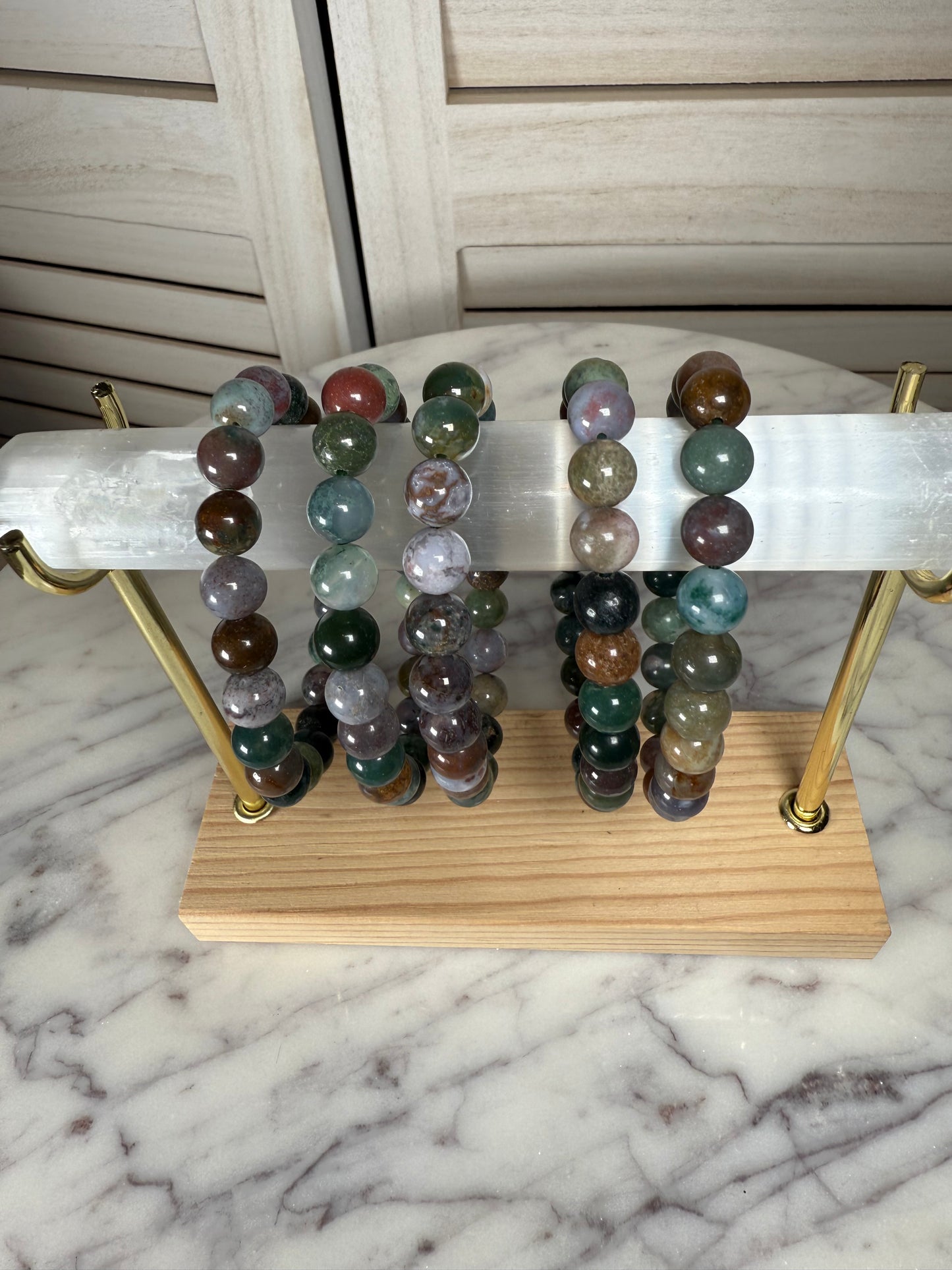 8mm Moss Agate Bracelet