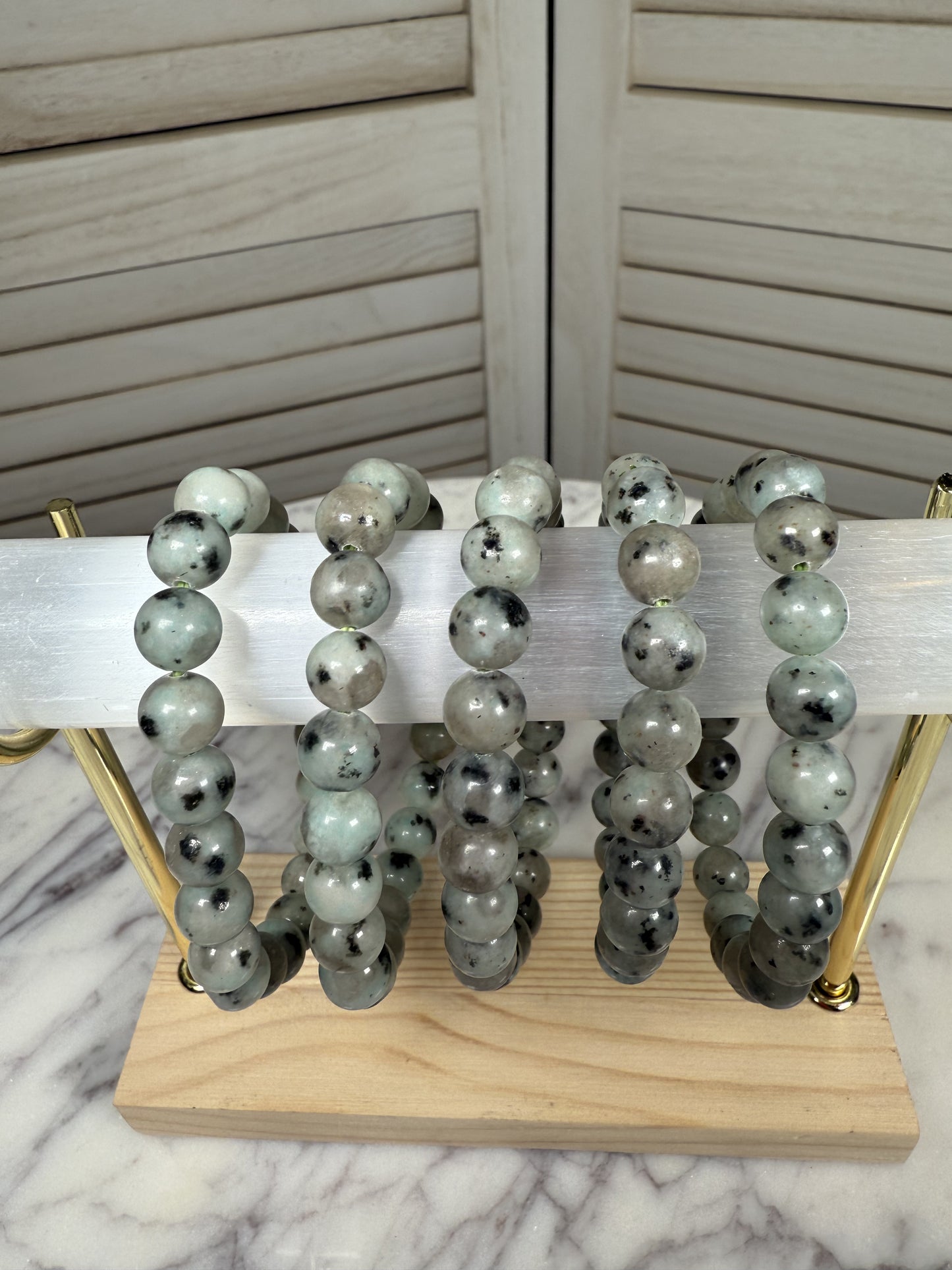 8mm Kiwi Jasper Bracelet