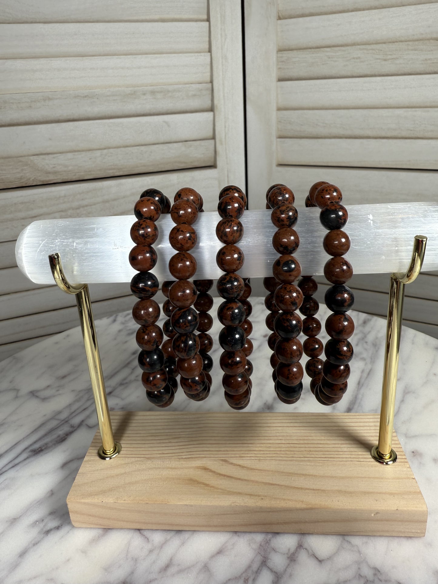 8mm Mahogany Obsidian Bracelet