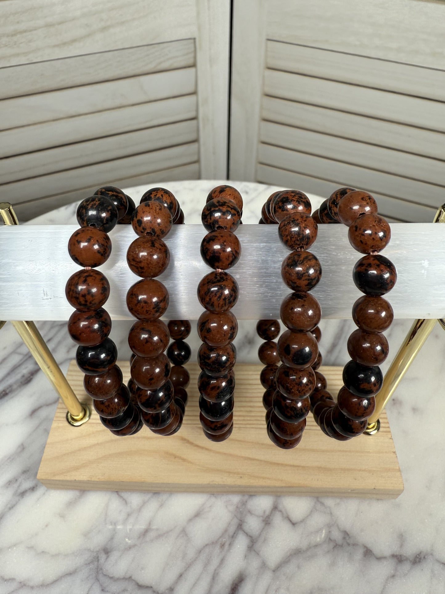 8mm Mahogany Obsidian Bracelet