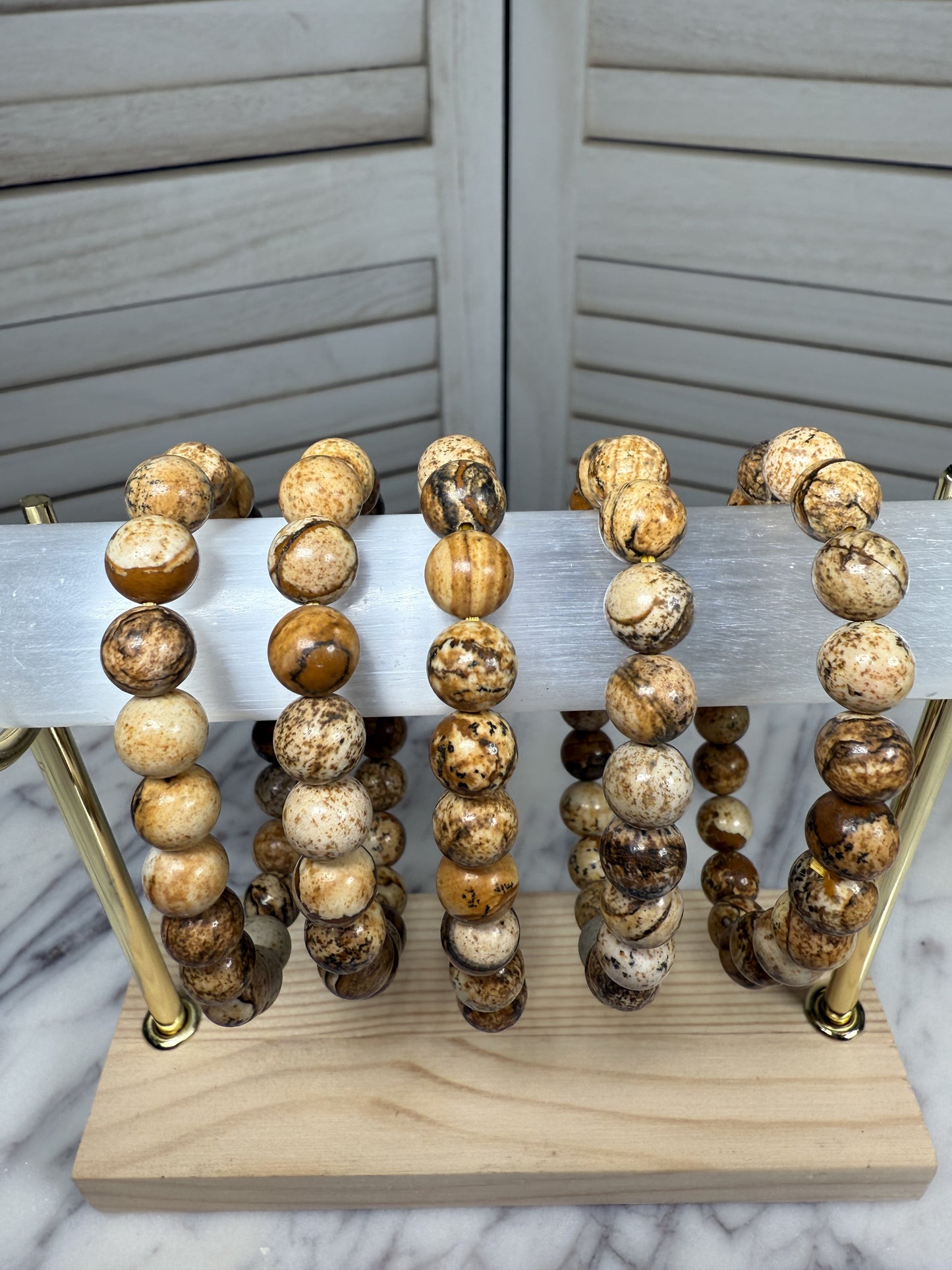 8mm Picture Jasper Bracelet