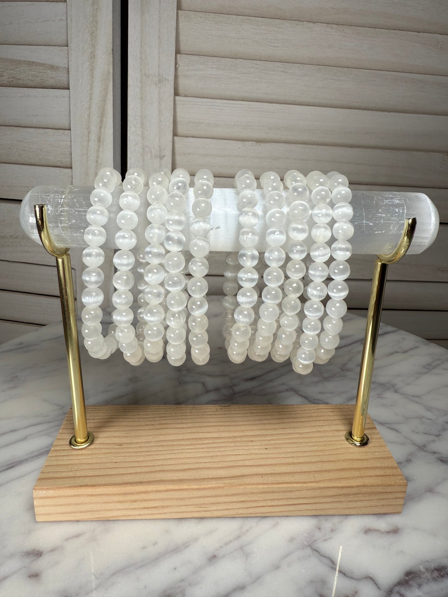 6mm Selenite Bracelet