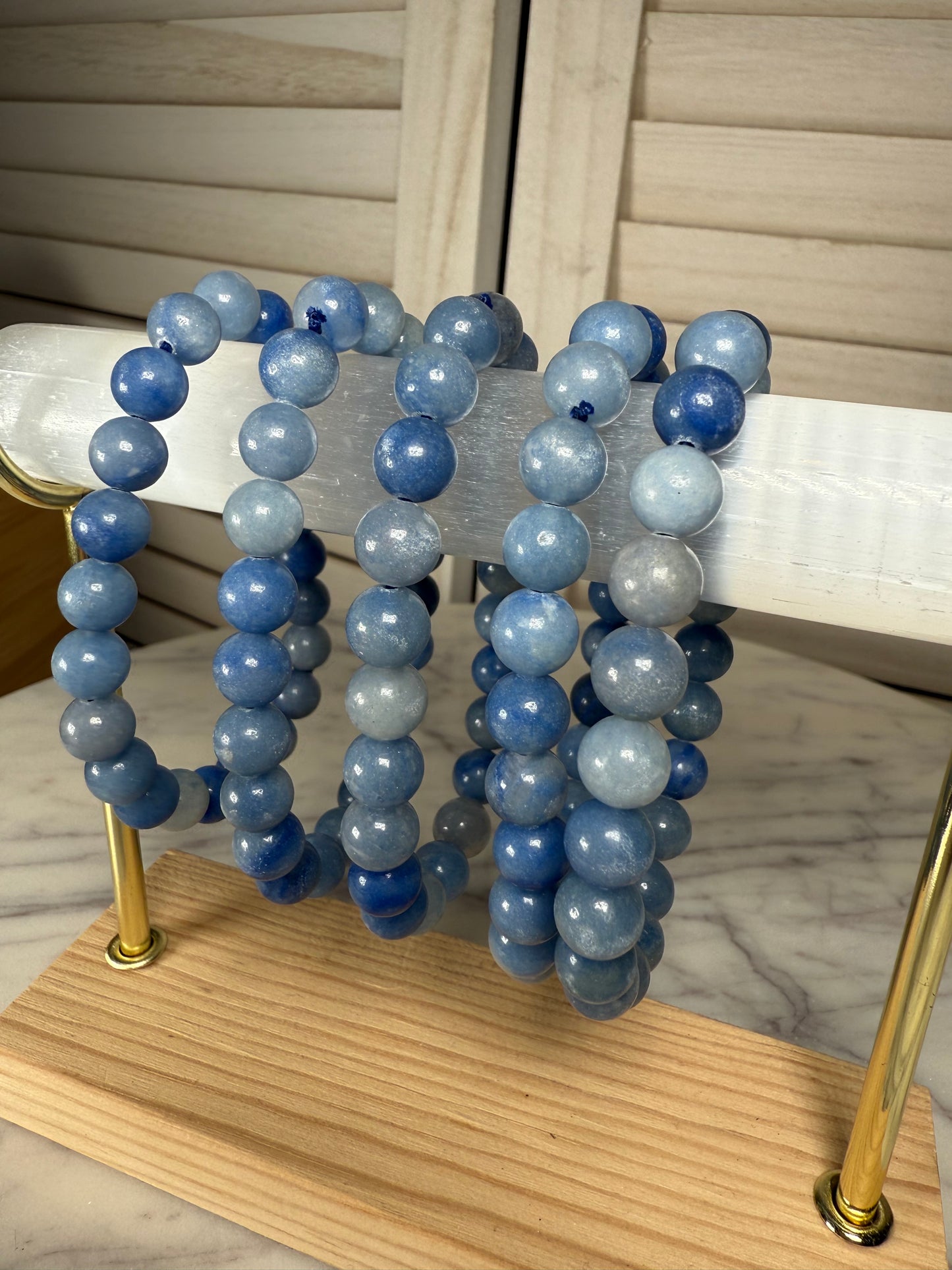 8mm Blue Quartz Bracelet