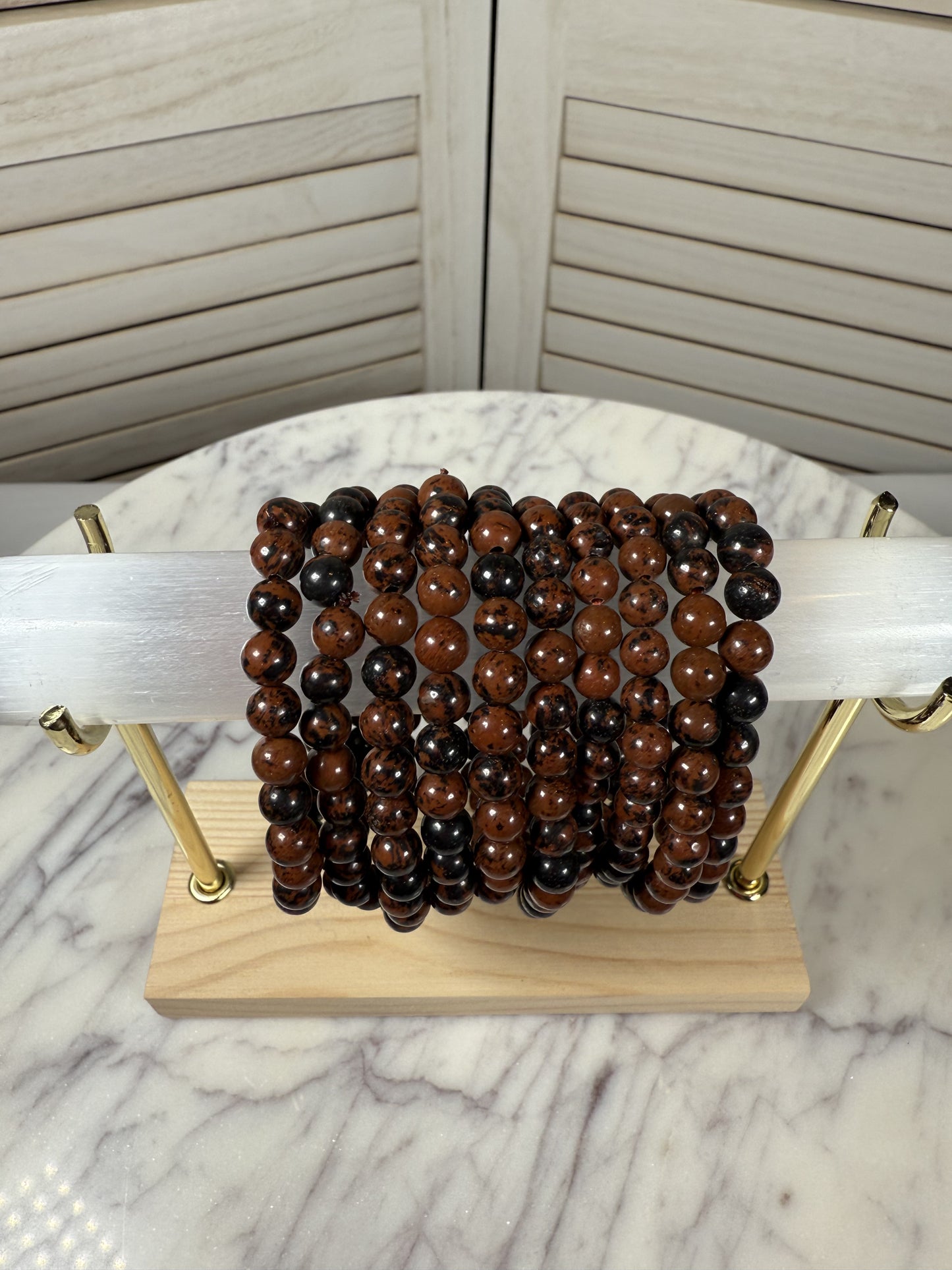 6mm Mahogany Obsidian Bracelet