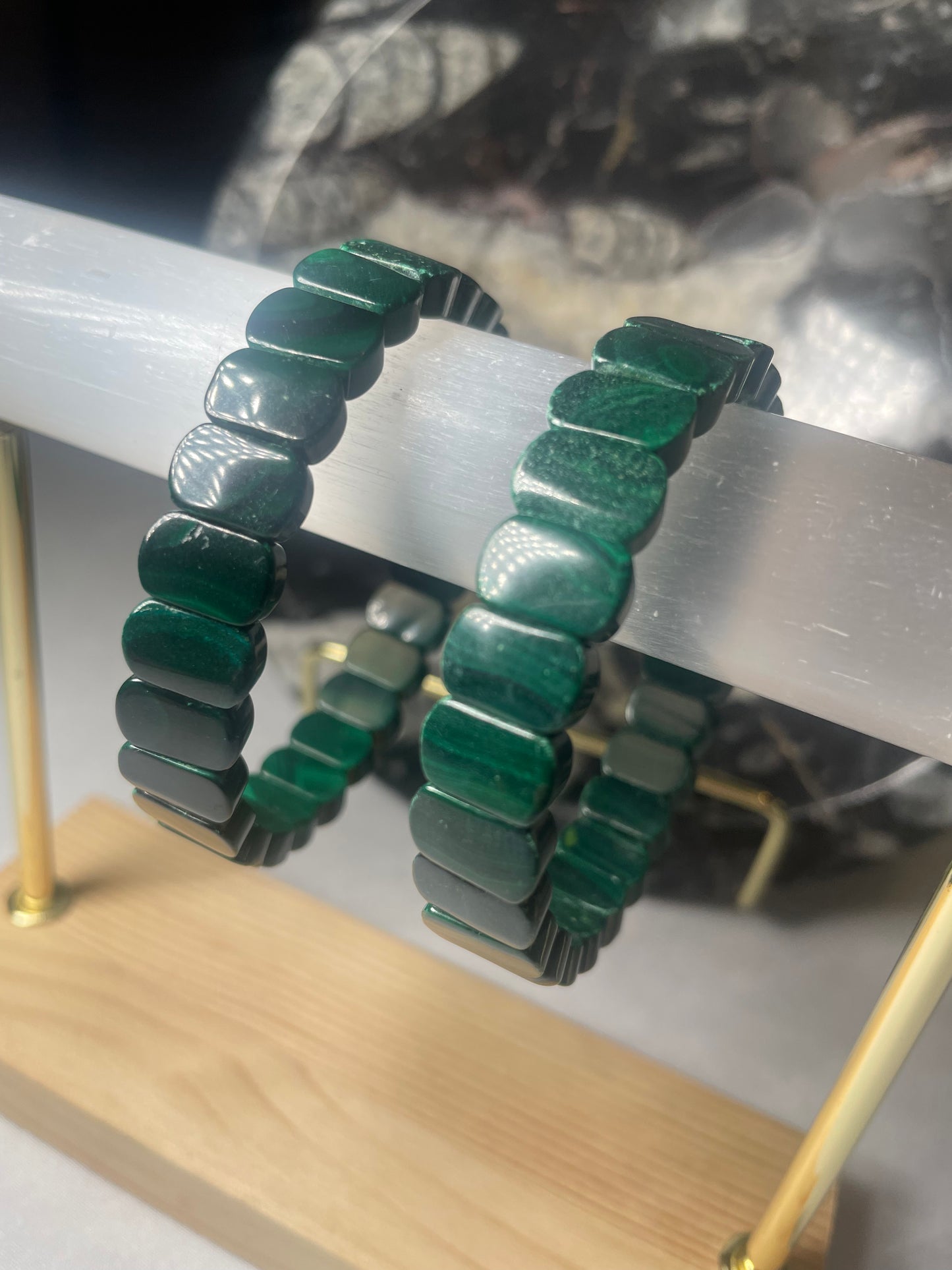Malachite Faceted Bracelet