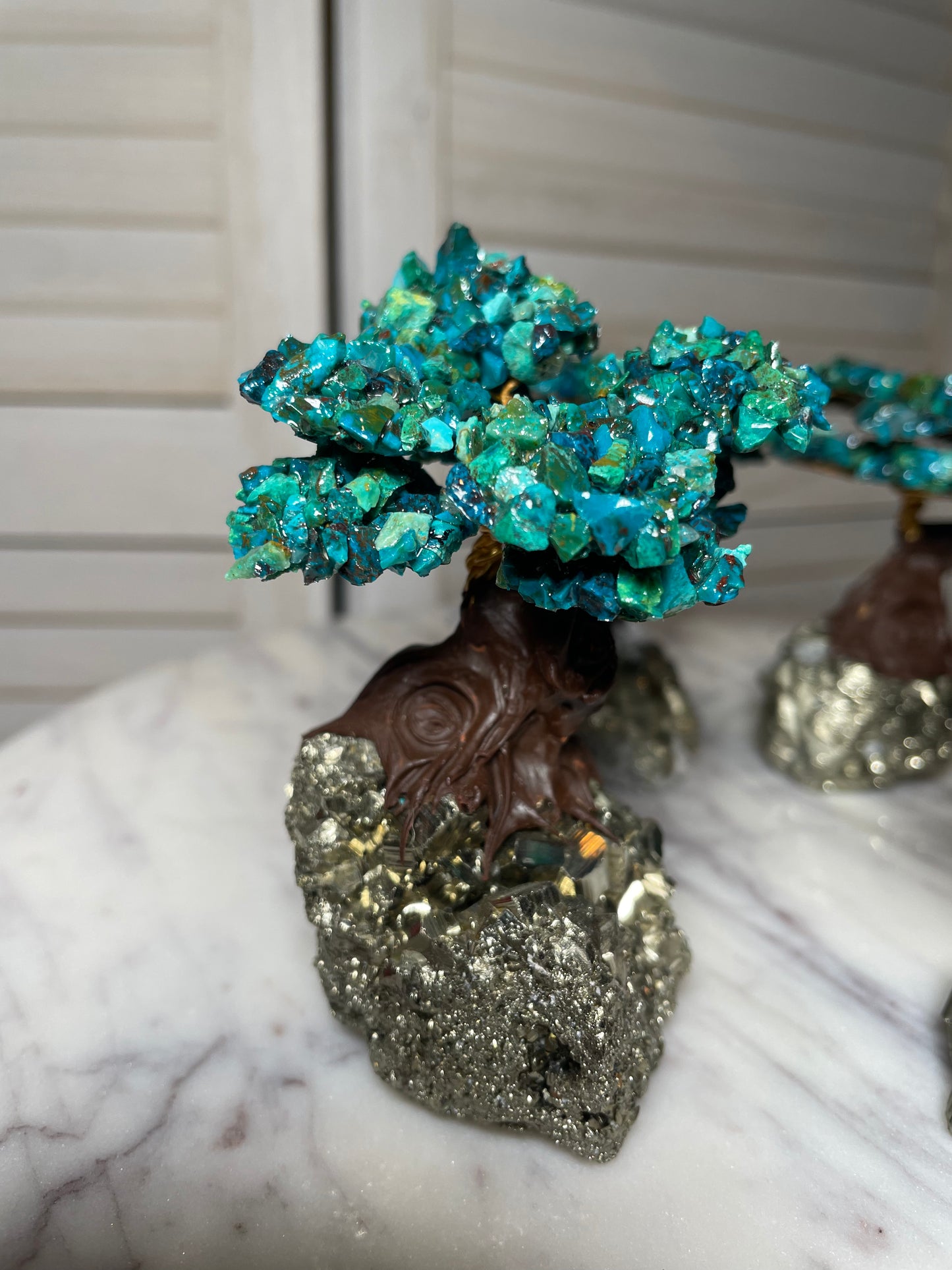 Bonsai Style Tree - Pyrite and Chrysocolla