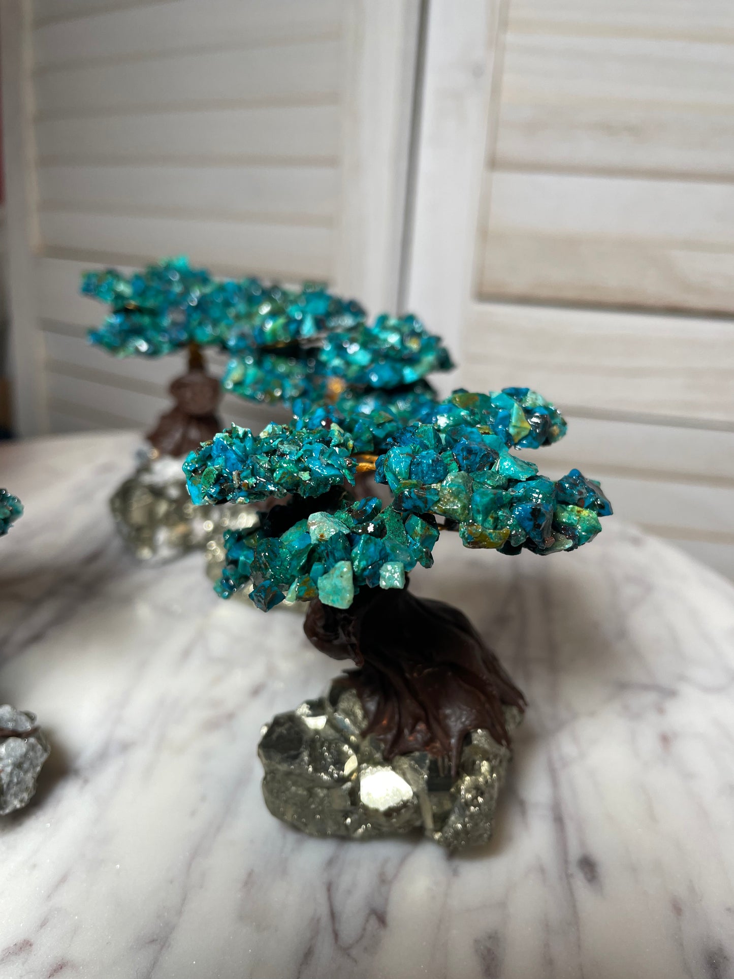 Bonsai Style Tree - Pyrite and Chrysocolla