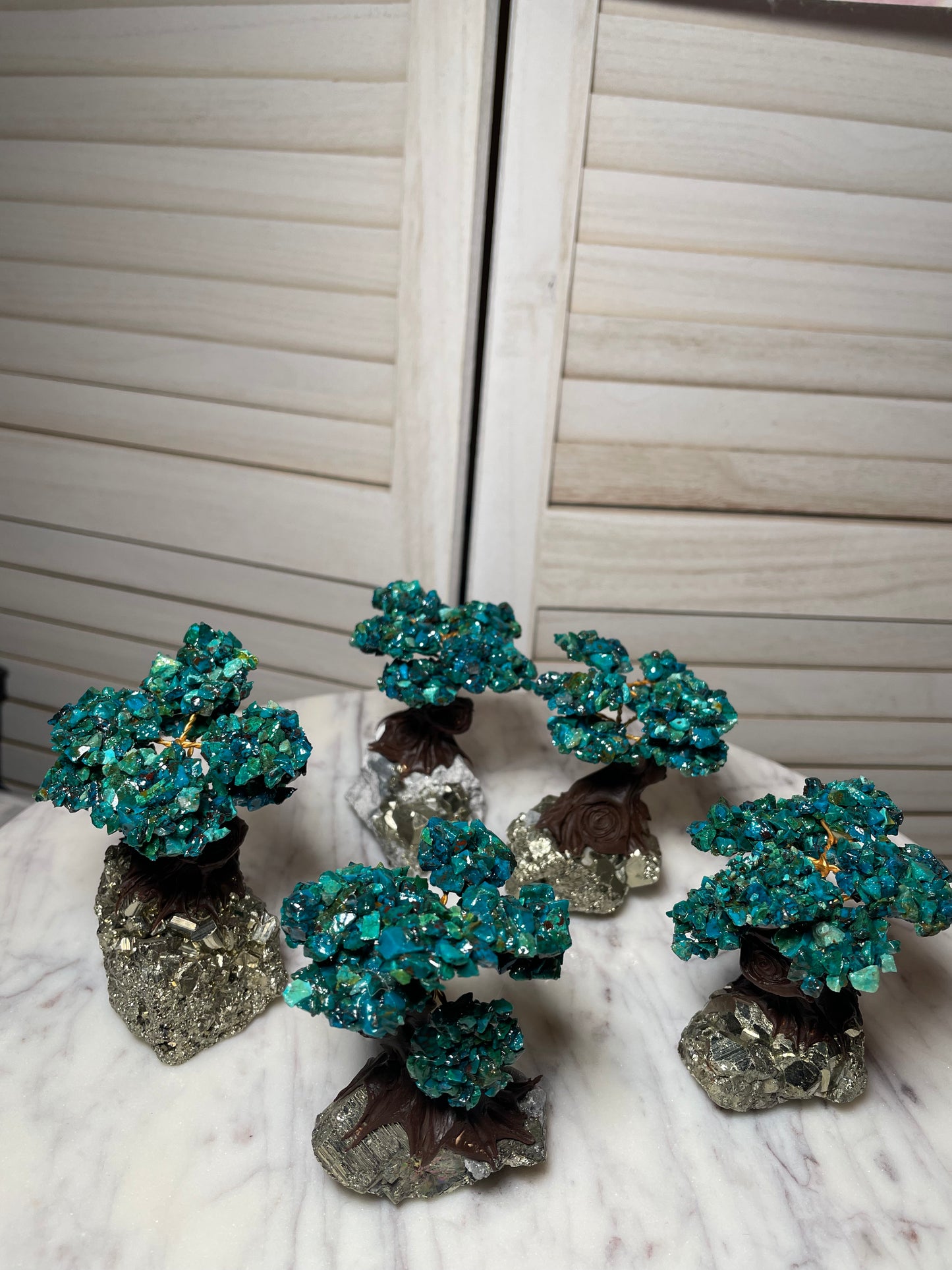 Bonsai Style Tree - Pyrite and Chrysocolla