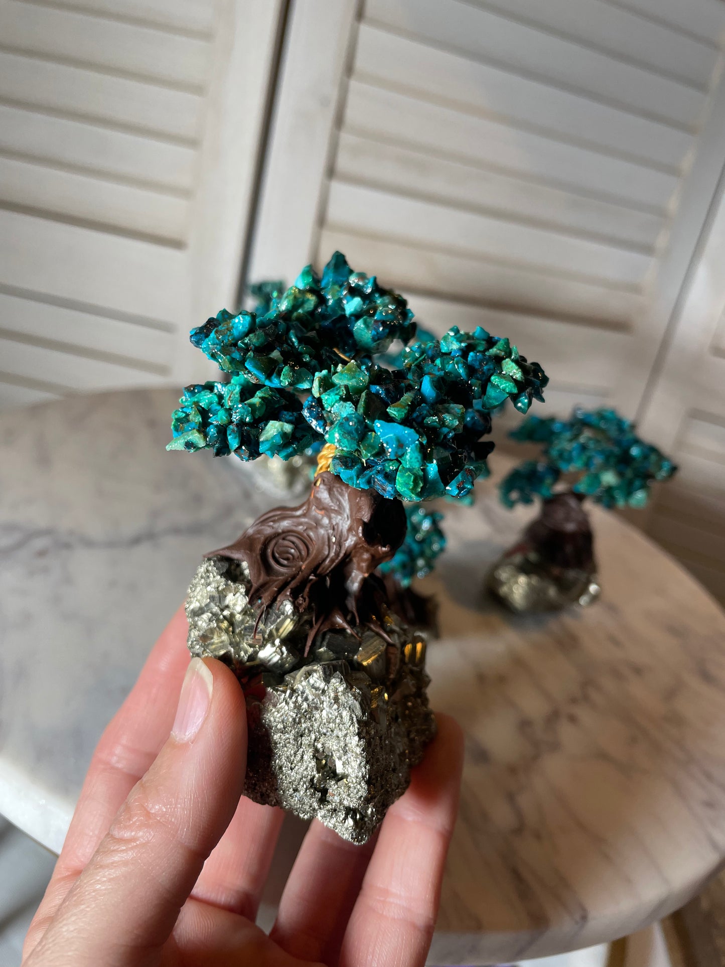 Bonsai Style Tree - Pyrite and Chrysocolla