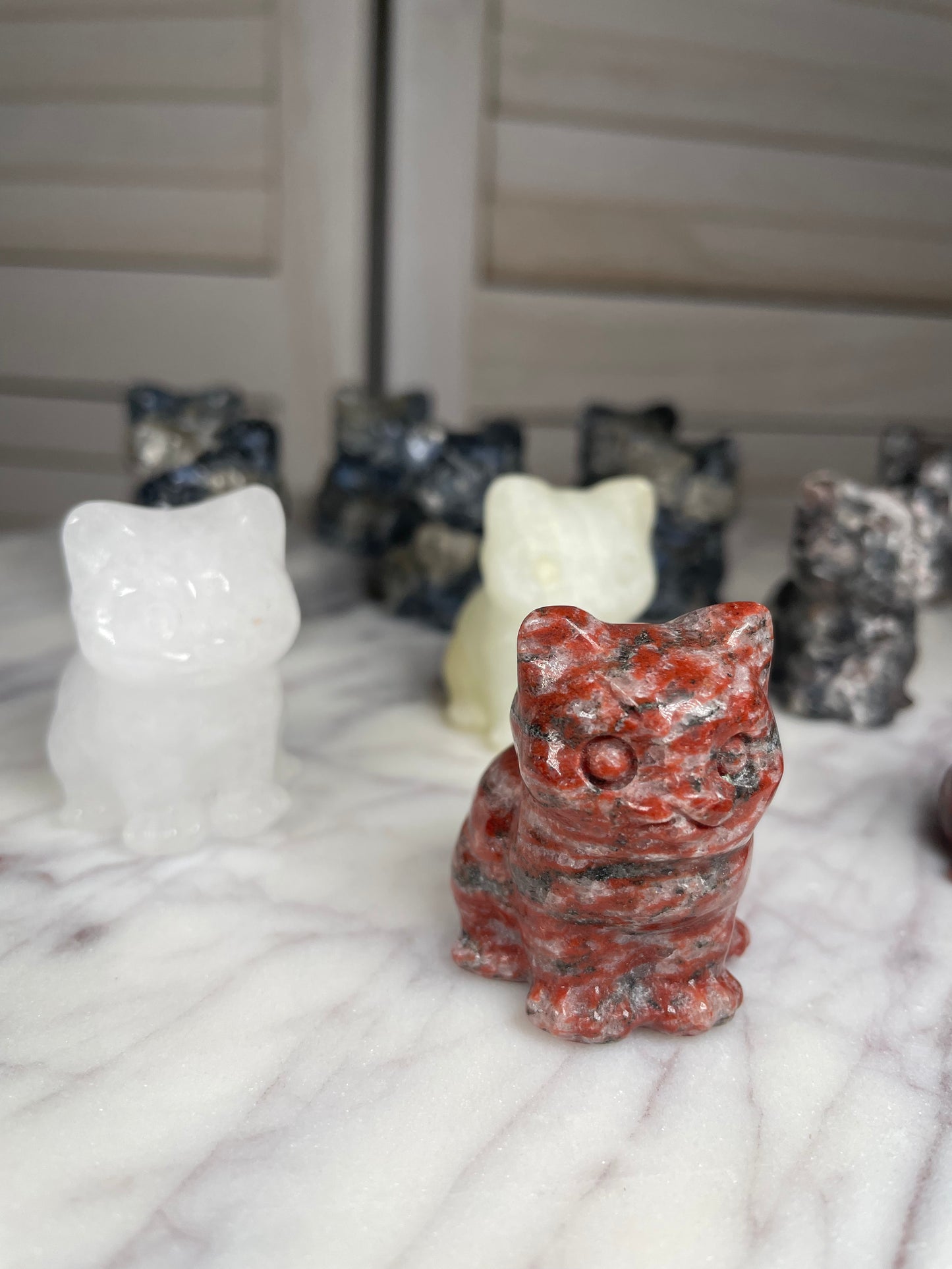 Crystal Cat Figurines