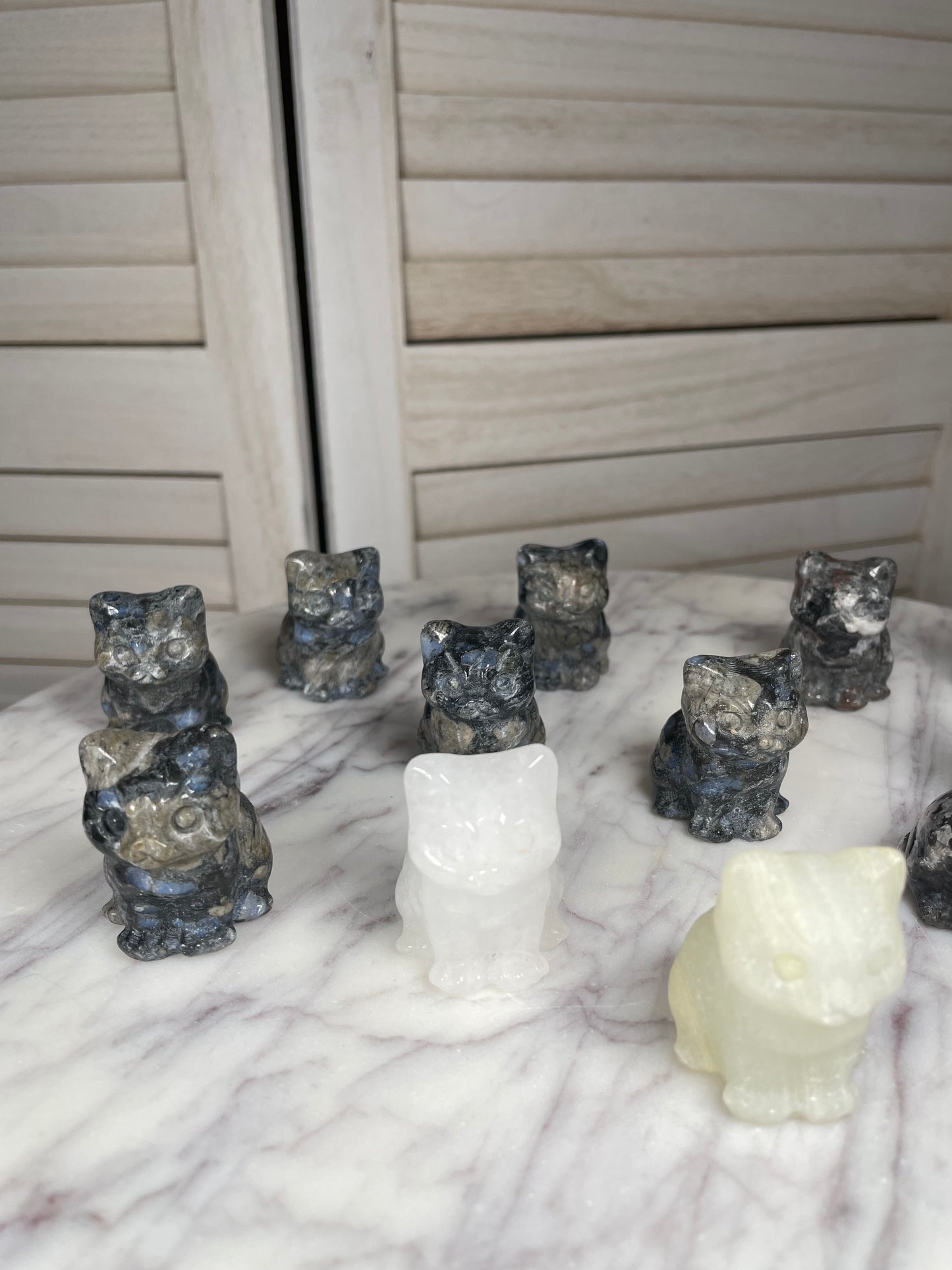Crystal Cat Figurines