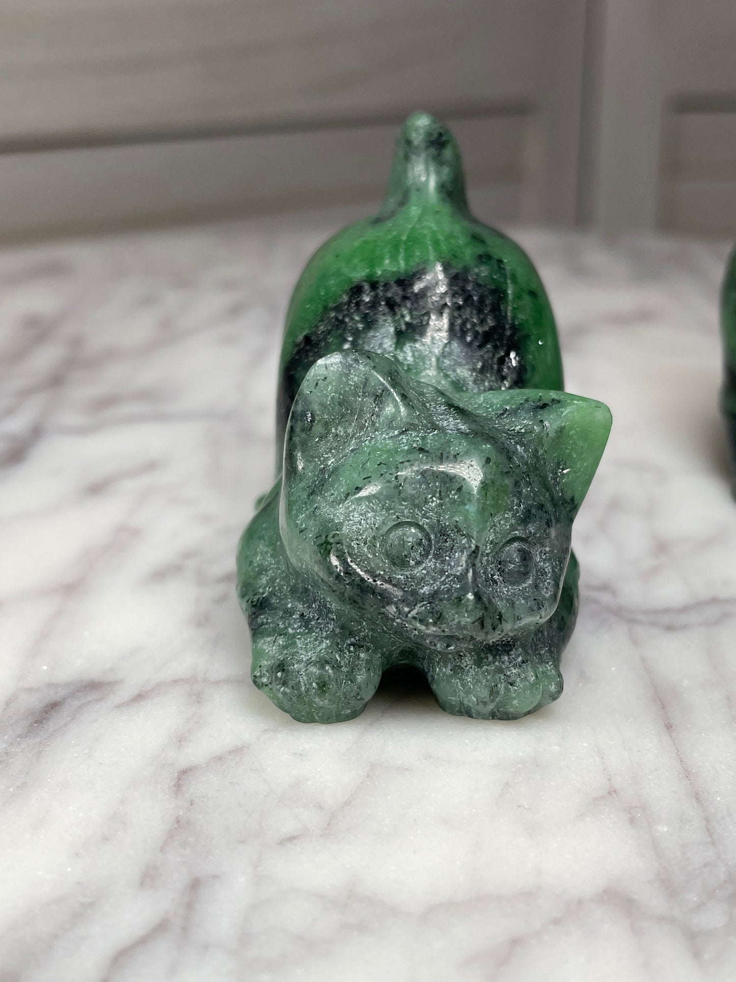 Ruby in Zoisite Cat Carving