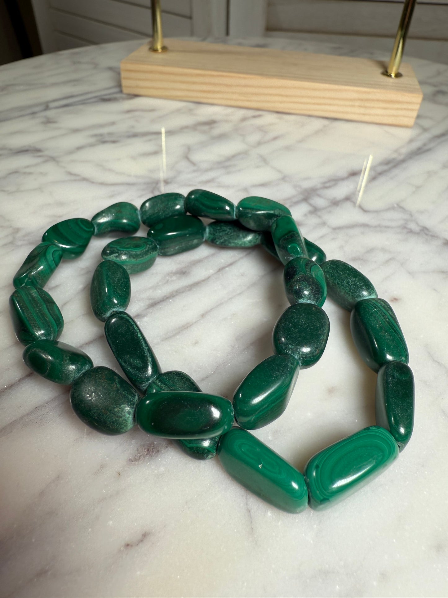 Malachite Tumbled Bracelet