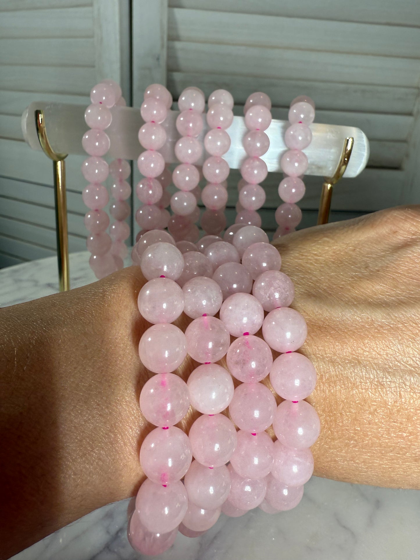 10mm Rose Quartz Bracelet