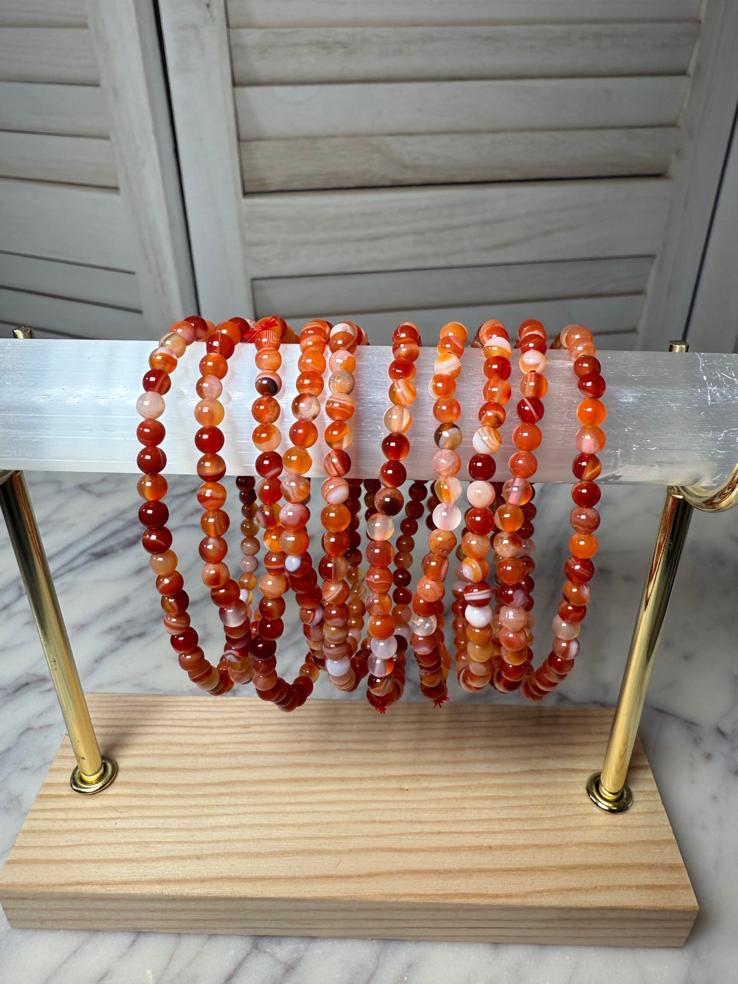 4mm Carnelian Bracelet