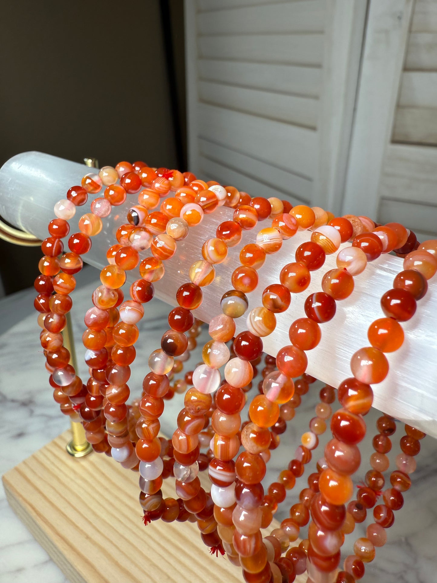 4mm Carnelian Bracelet