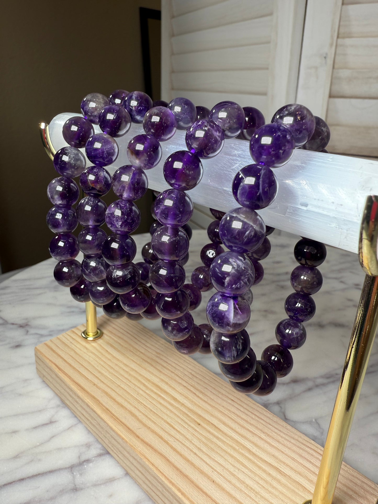 10mm Amethyst Bracelet