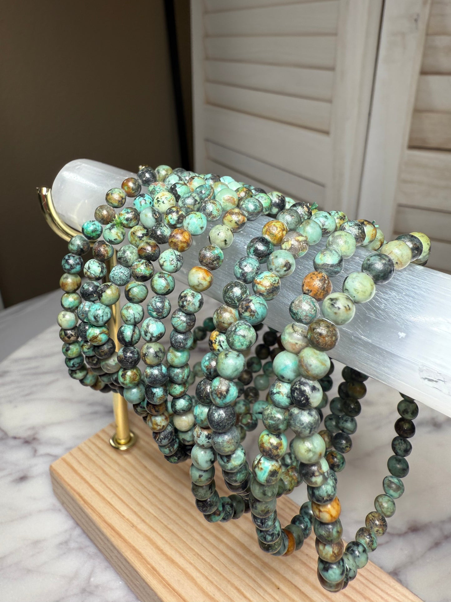 4mm African Turquoise Bracelet