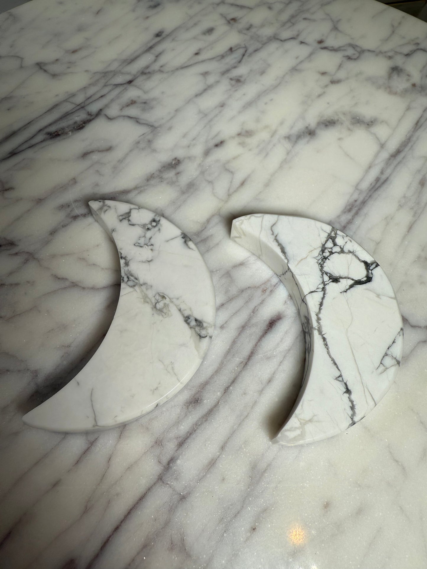 Howlite Crescent Moon