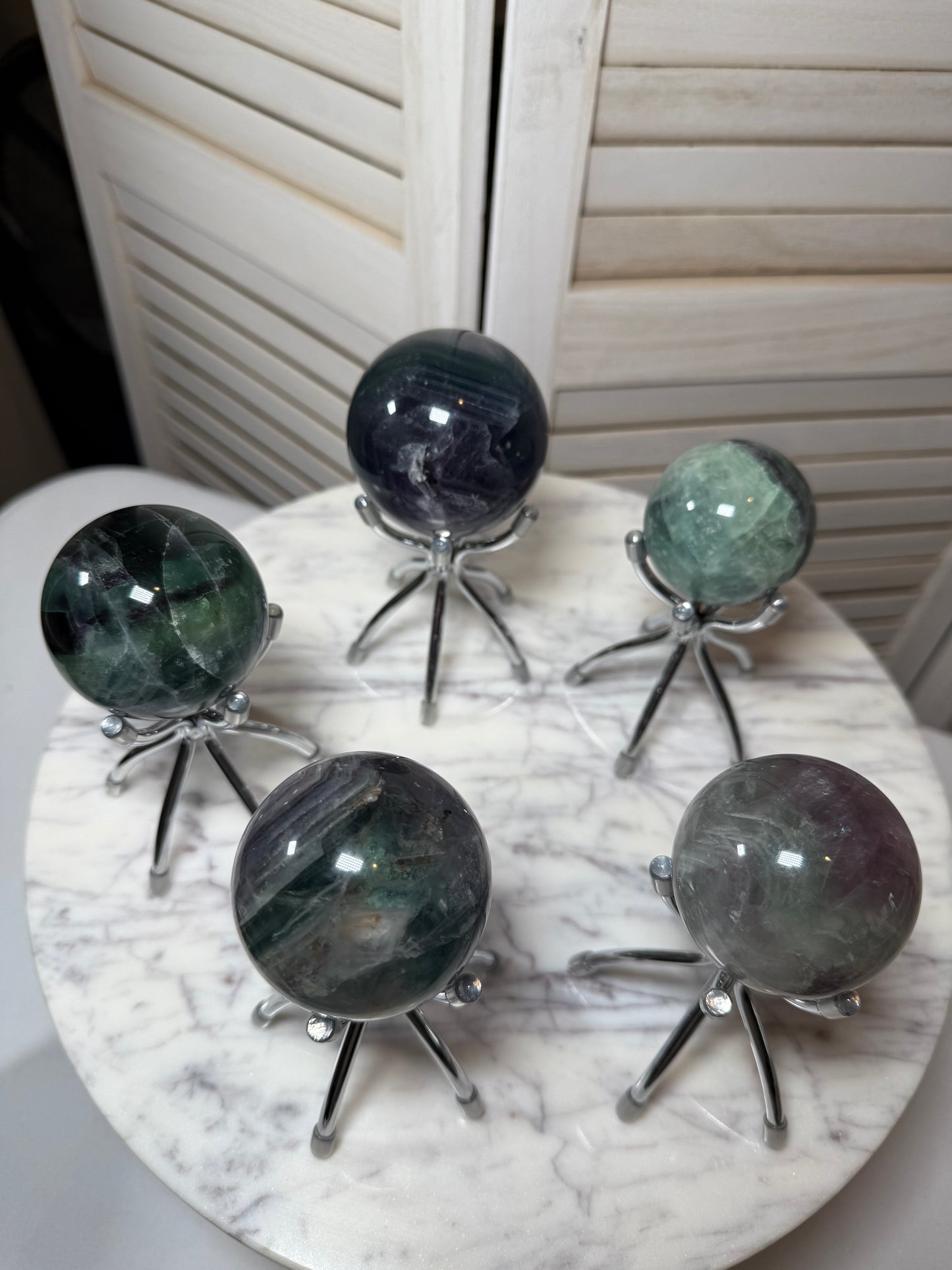 Rainbow Fluorite Sphere
