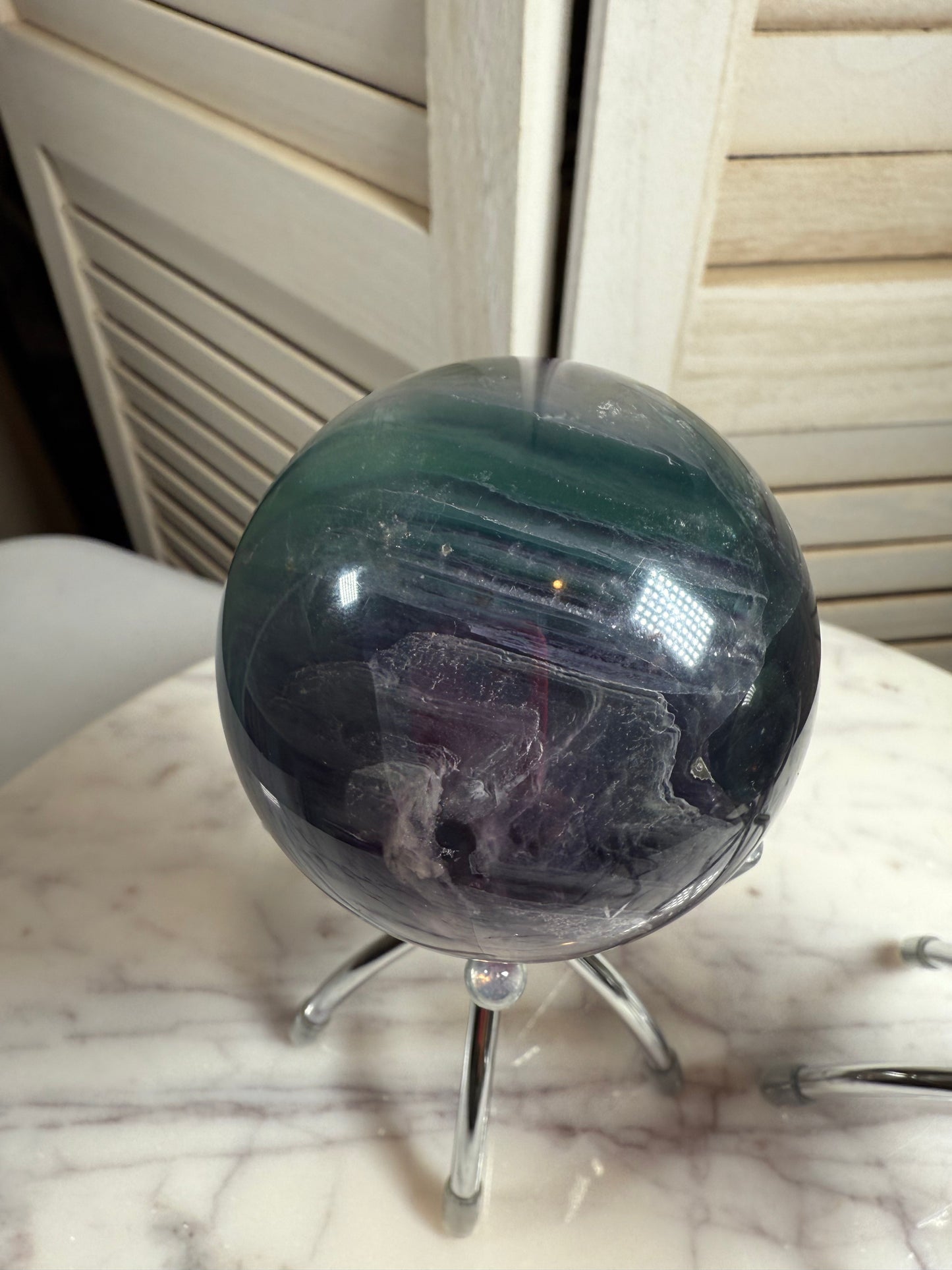 Rainbow Fluorite Sphere