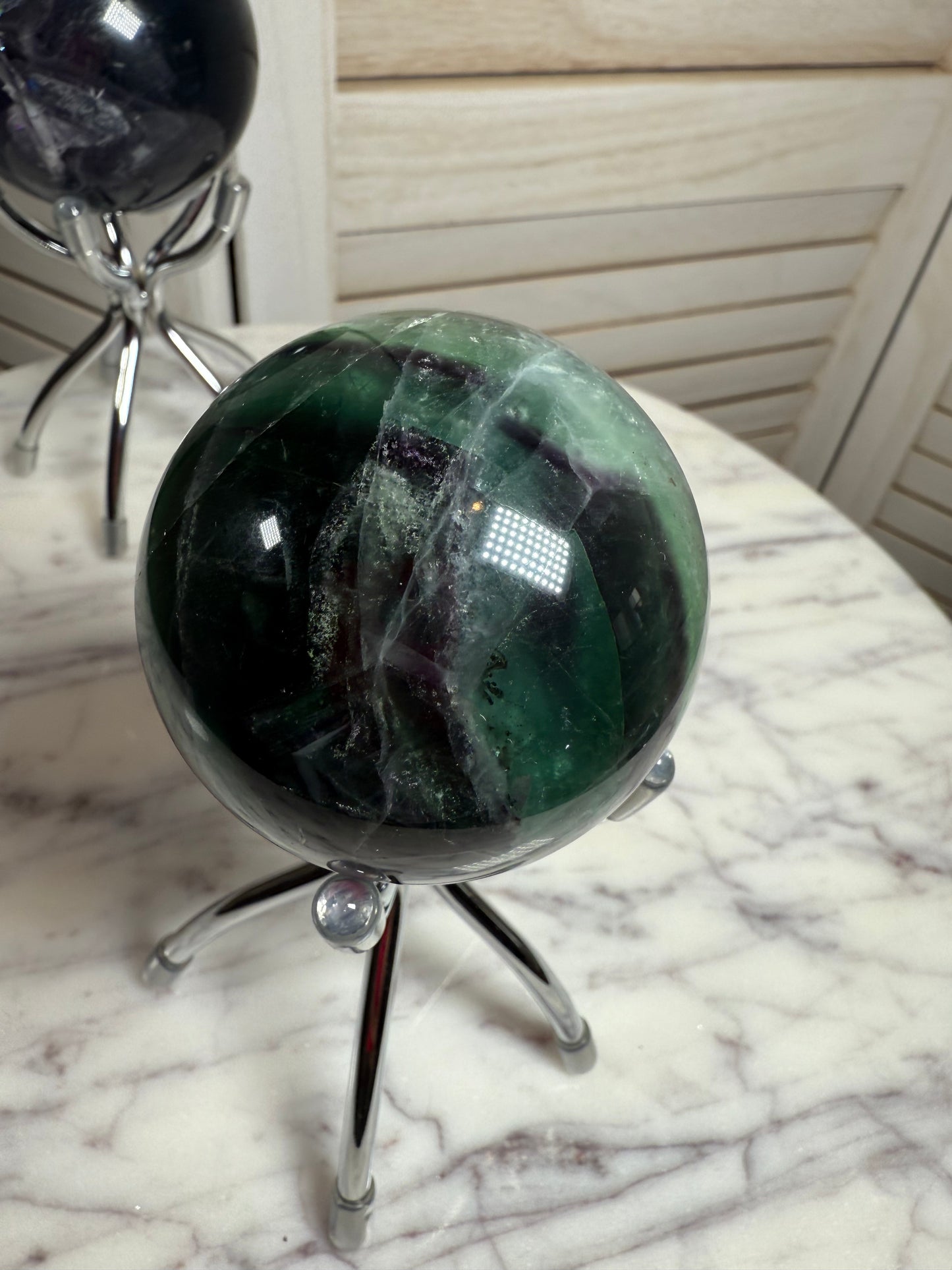 Rainbow Fluorite Sphere