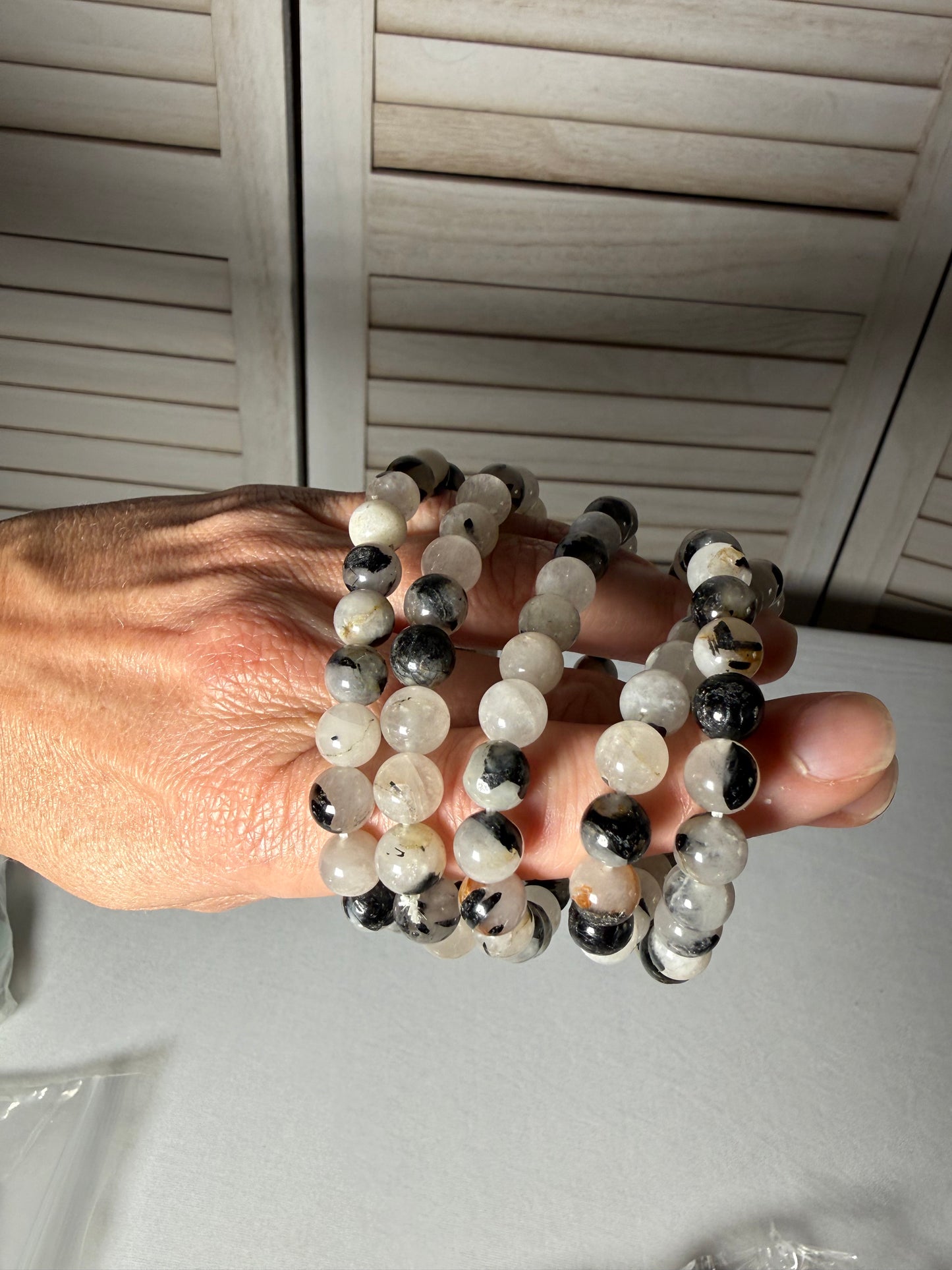 8mm Tourmaline in Quartz Bracelet