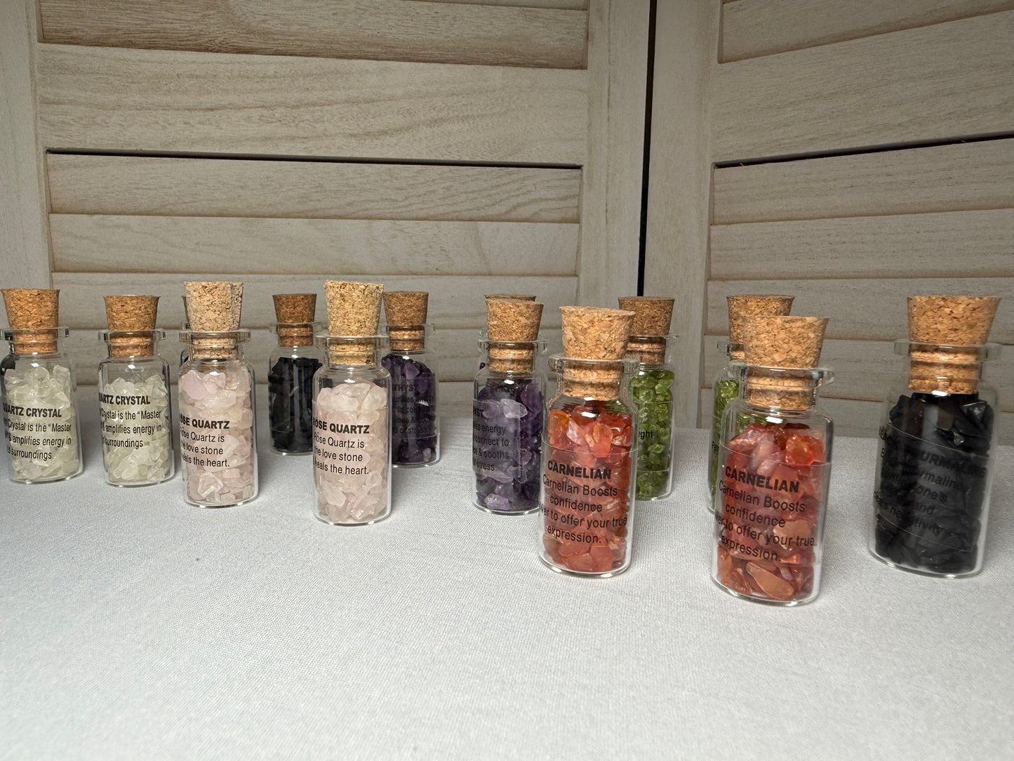 Gemstone Bottles with Cork