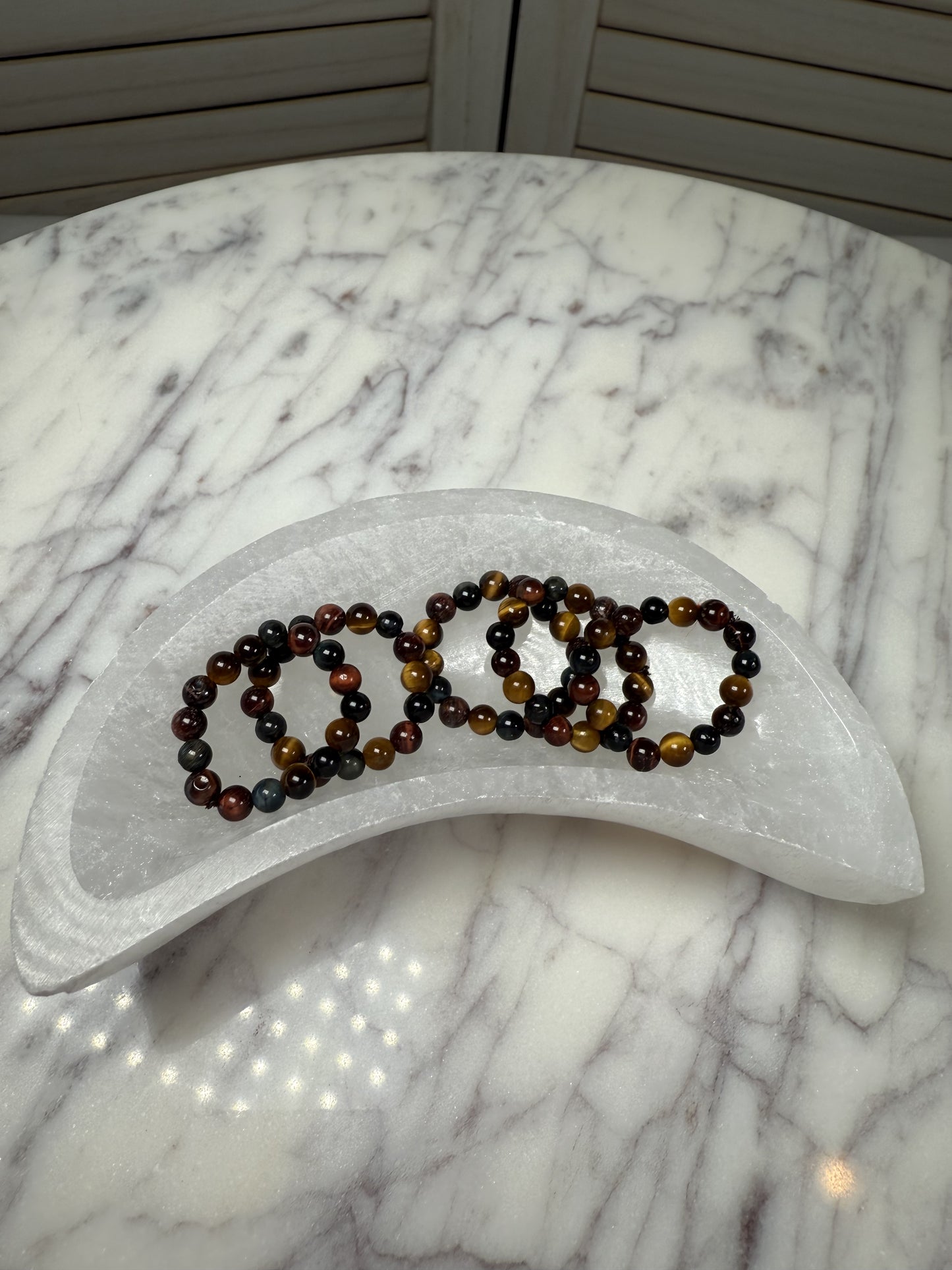 Multi Tiger's Eye Mini Bead Ring