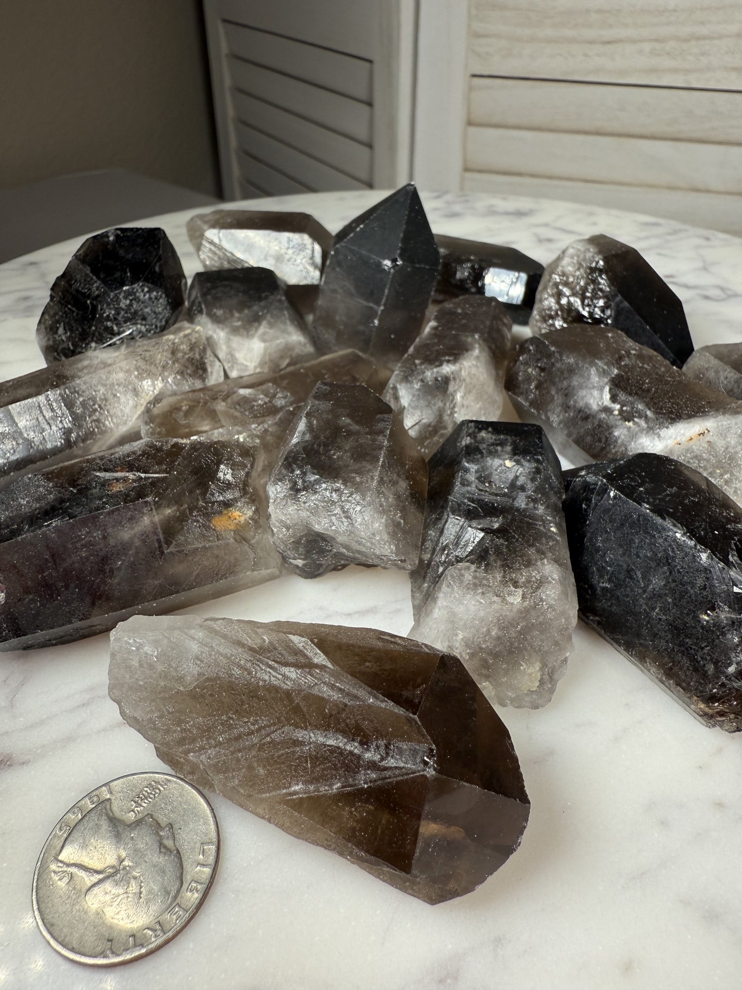 Smoky Quartz Points - Raw