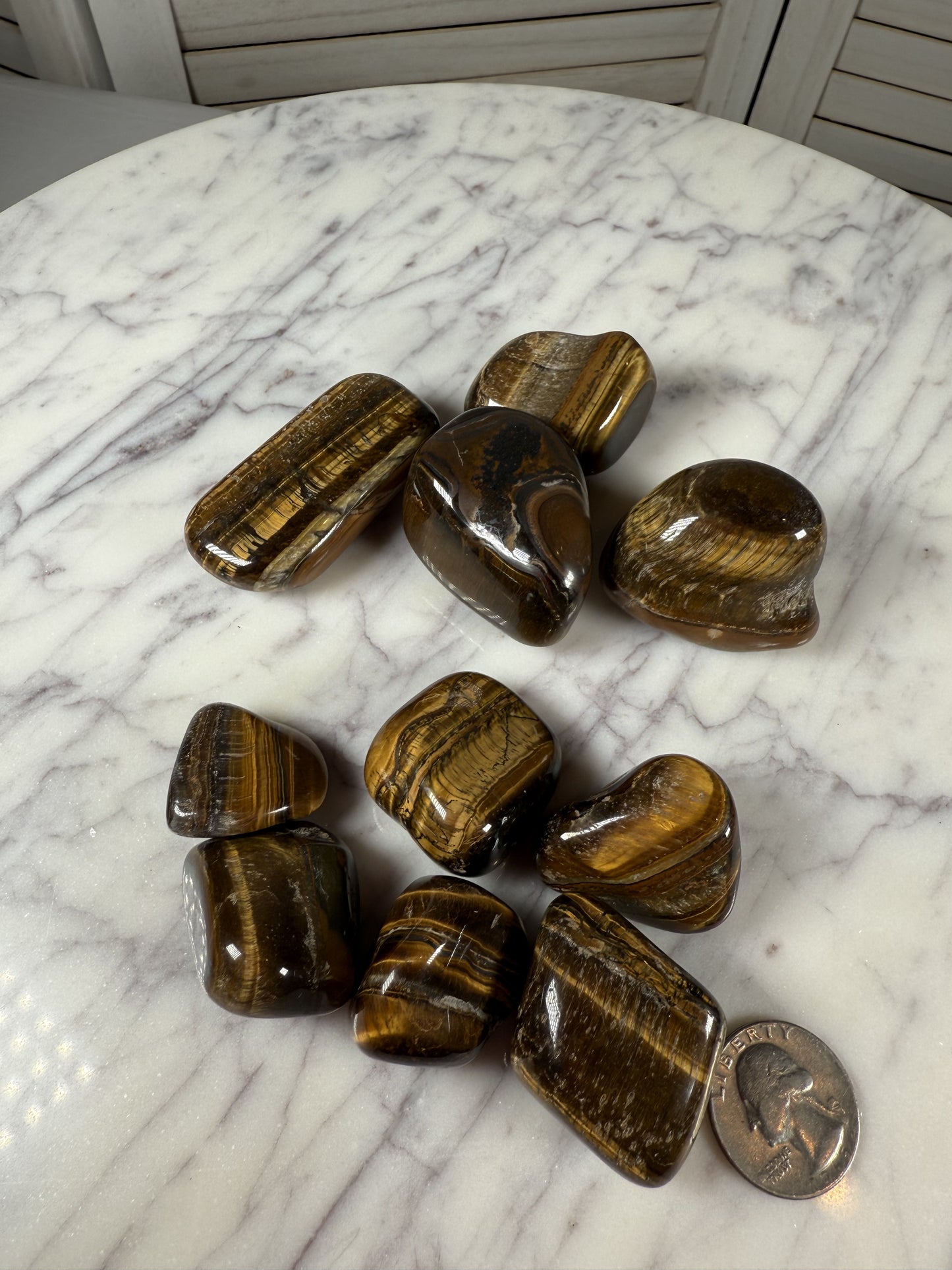 Tiger's Eye Tumble Stone