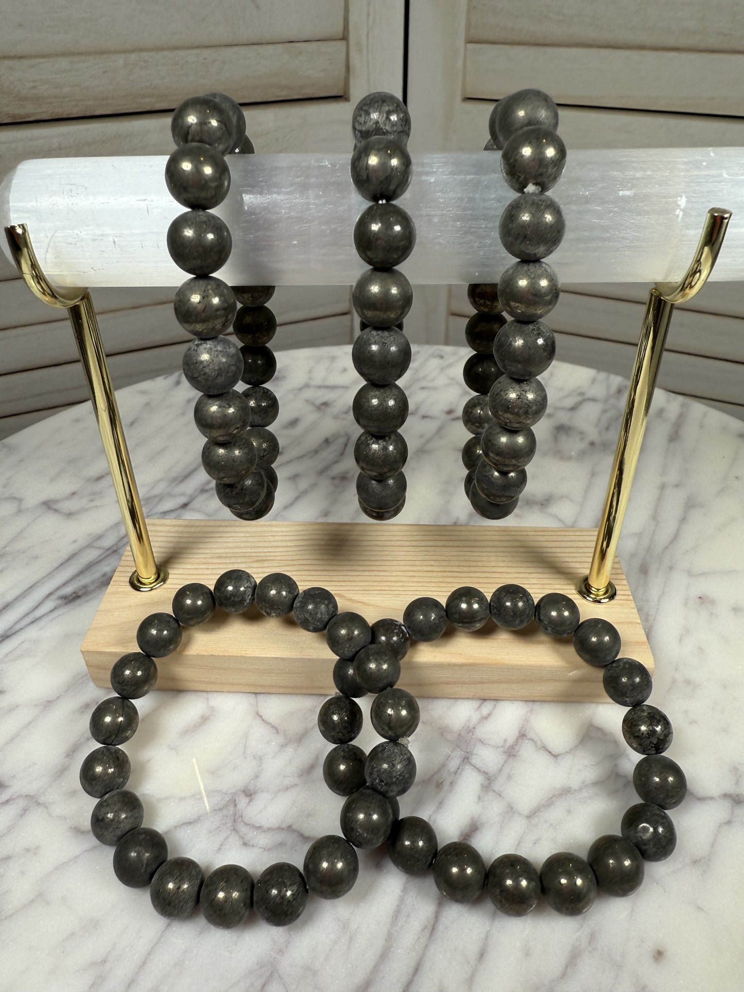 10mm Pyrite Bracelet