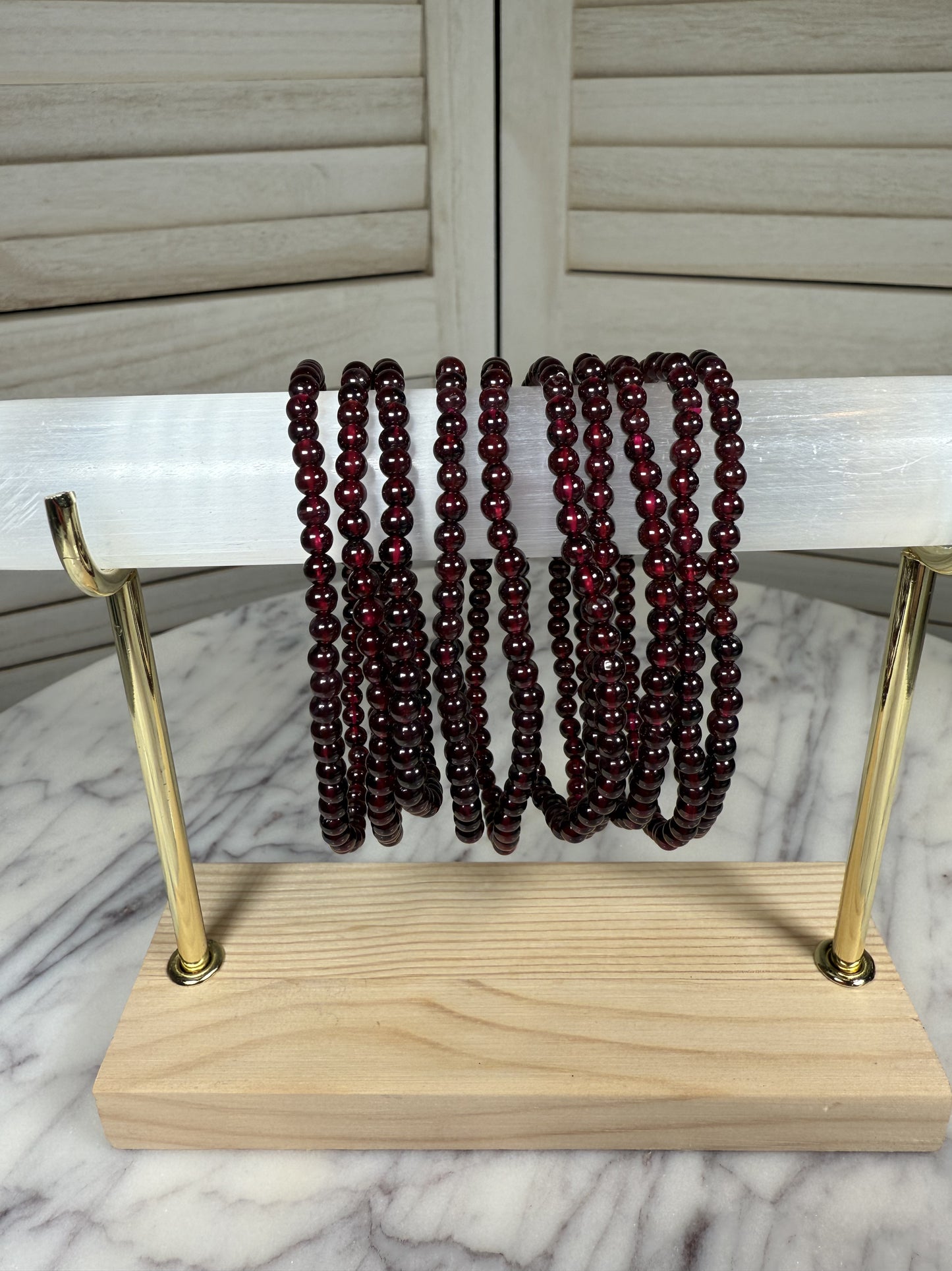 4mm Garnet Bracelet