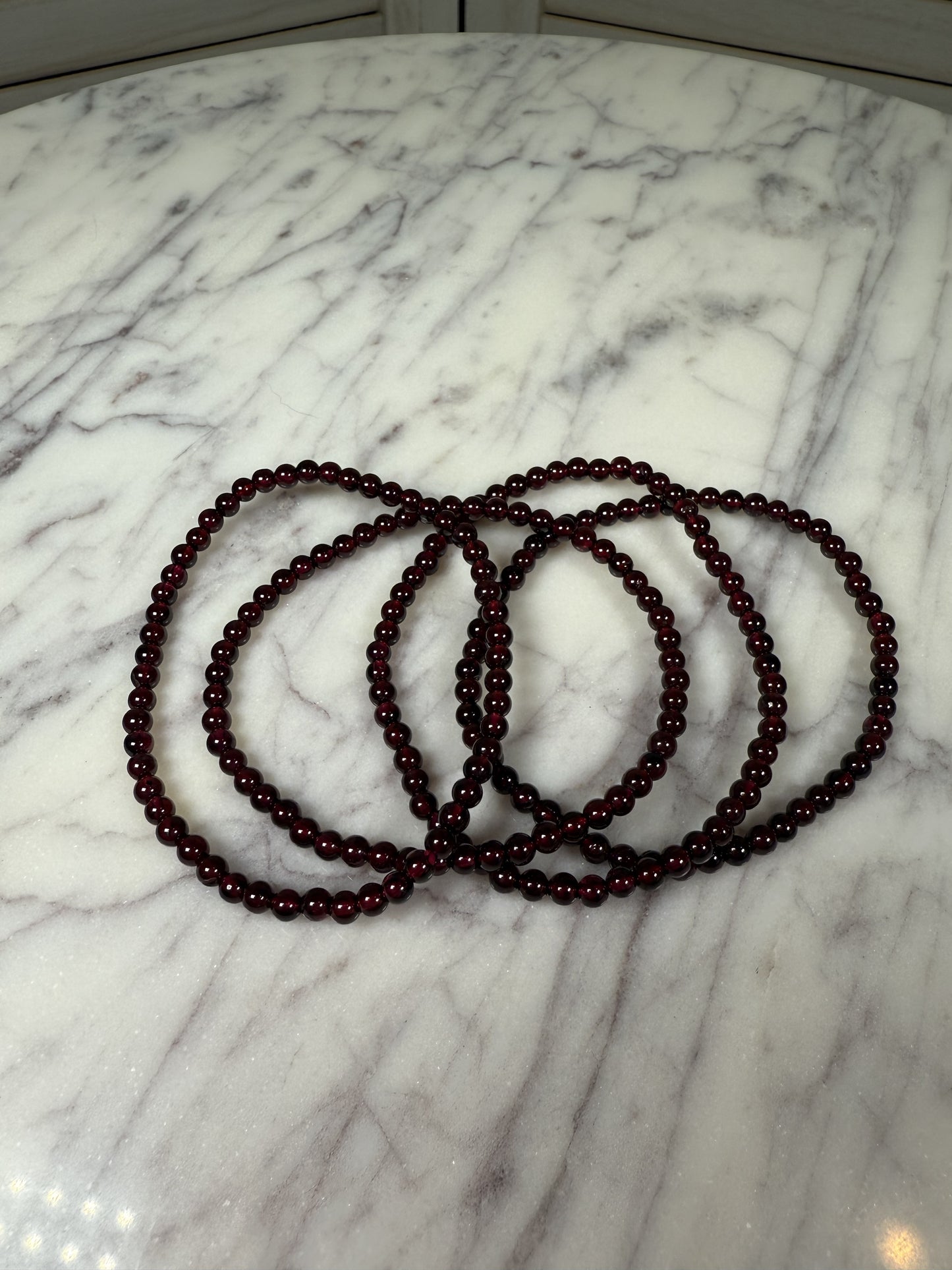 4mm Garnet Bracelet