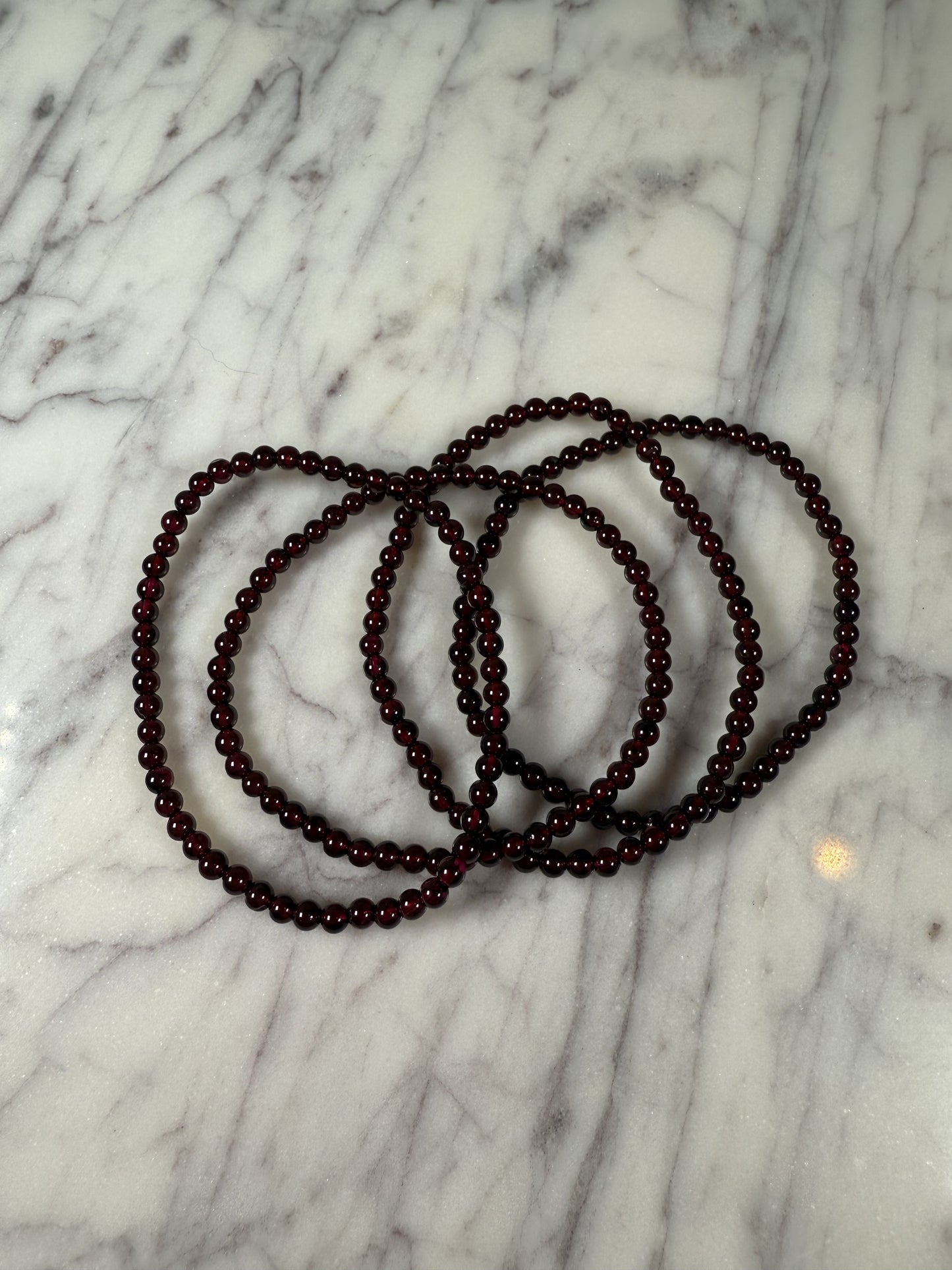 4mm Garnet Bracelet