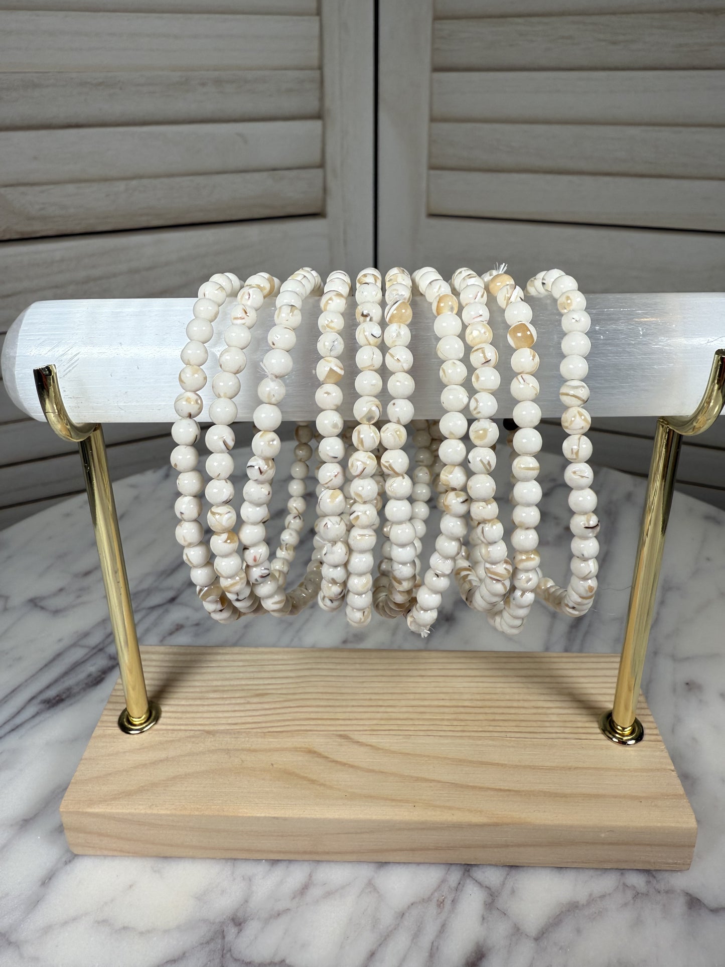 4mm Mother of Pearl Bracelet