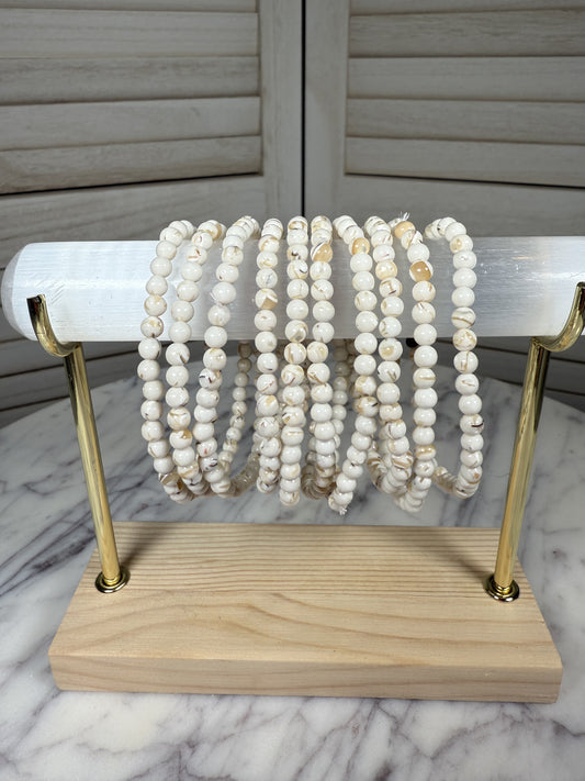 4mm Mother of Pearl Bracelet