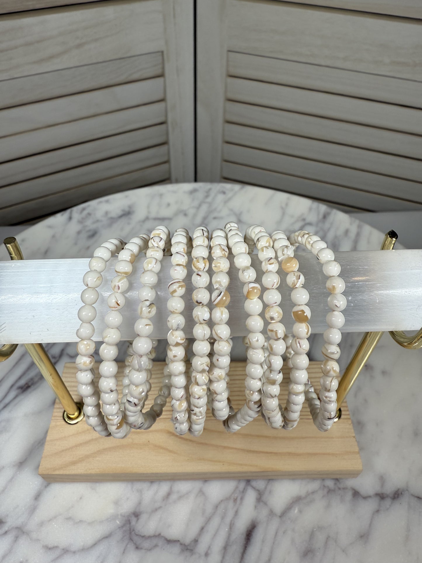 4mm Mother of Pearl Bracelet