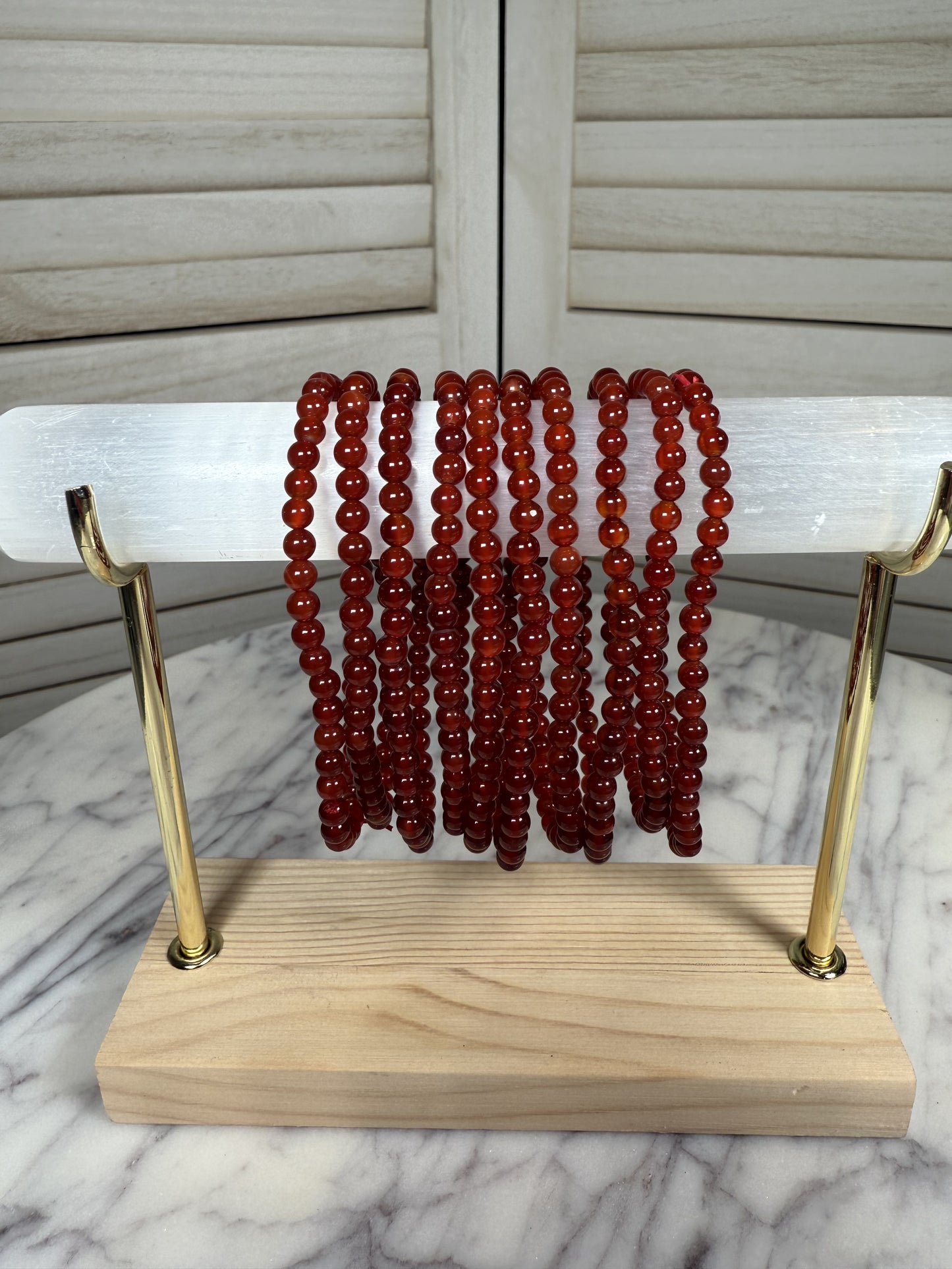 4mm Red Onyx Bracelet