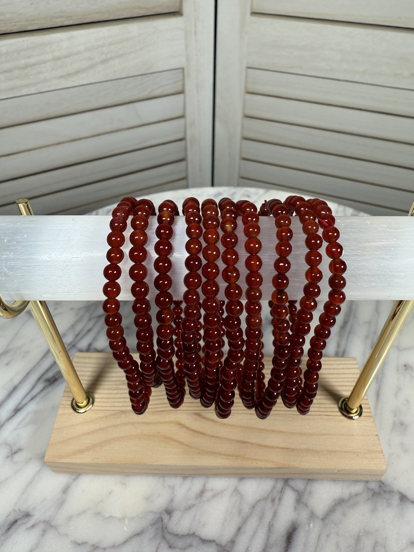 4mm Red Onyx Bracelet