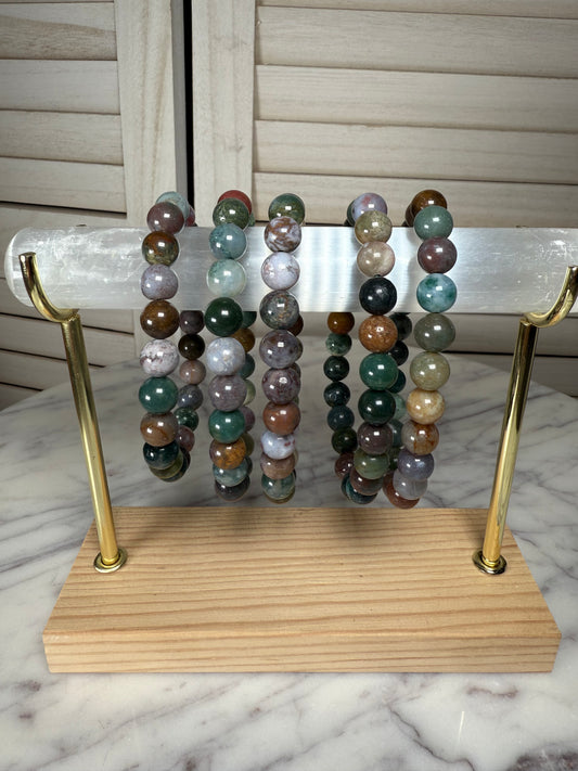 8mm Moss Agate Bracelet