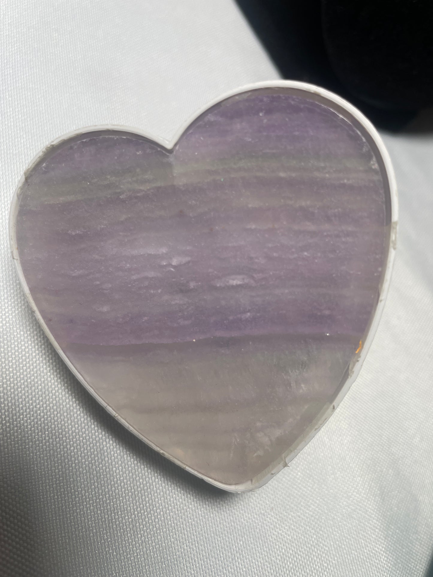 Rainbow Fluorite Heart Night Light