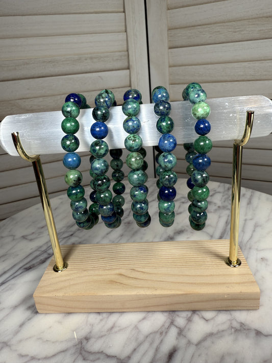 8mm Azurite & Malachite Bracelet