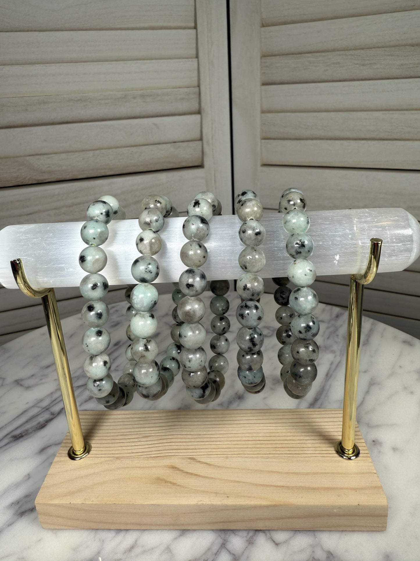 8mm Kiwi Jasper Bracelet