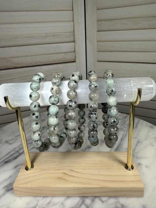 8mm Kiwi Jasper Bracelet