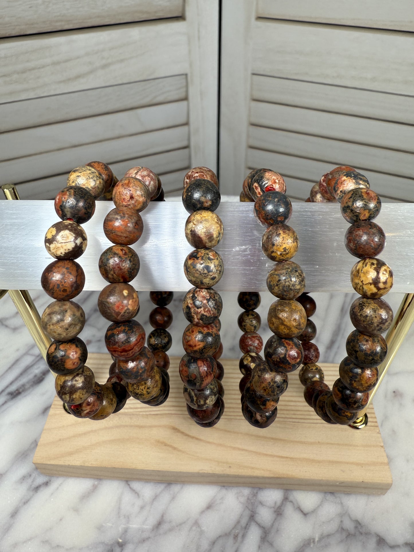 8mm Leopard Jasper Bracelet