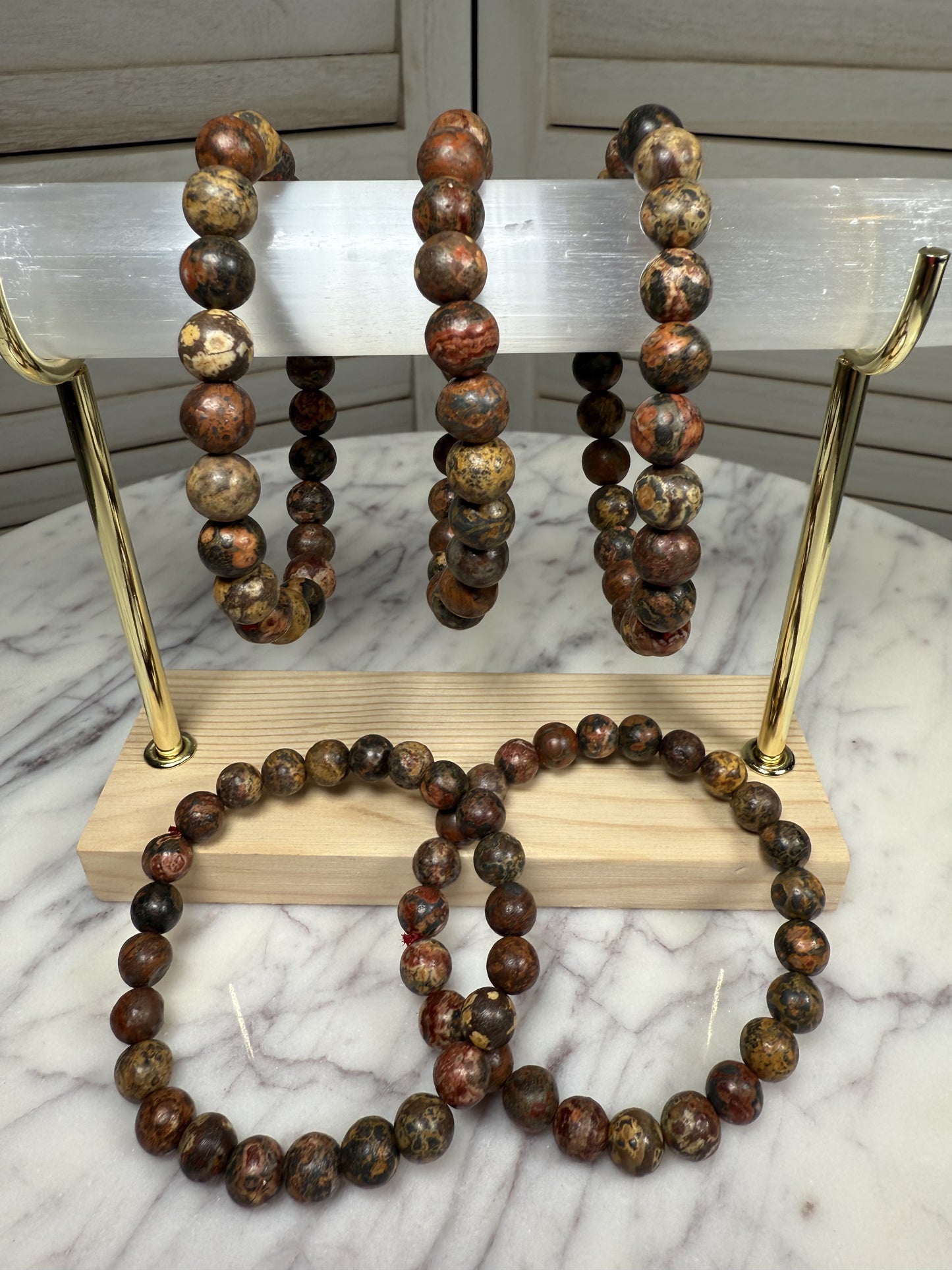 8mm Leopard Jasper Bracelet