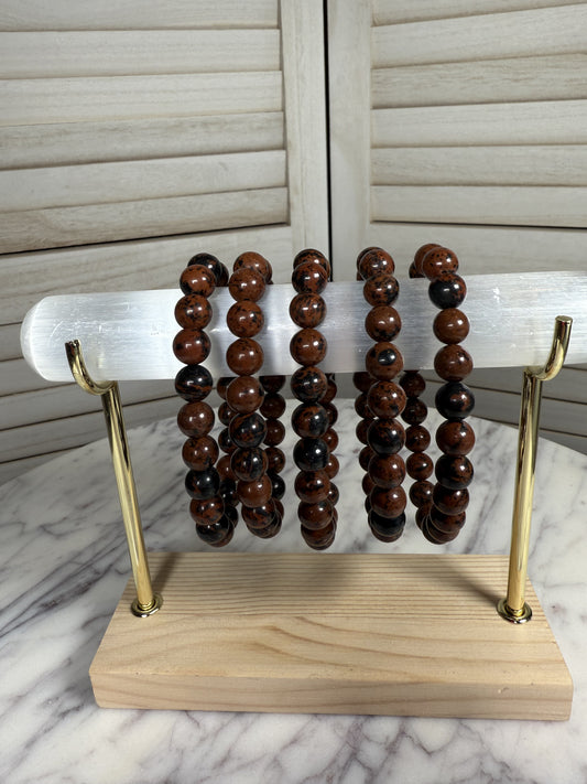 8mm Mahogany Obsidian Bracelet