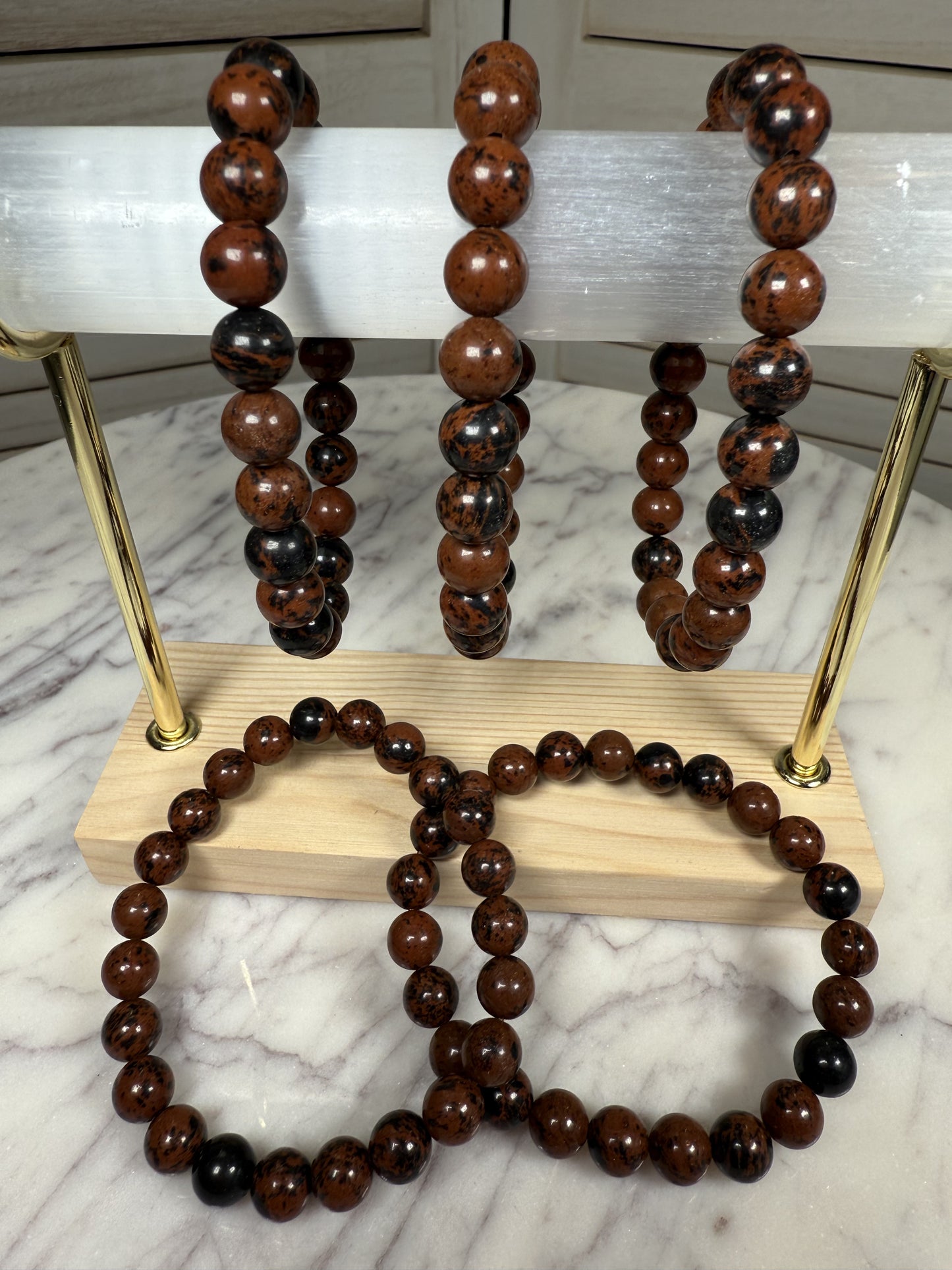 8mm Mahogany Obsidian Bracelet
