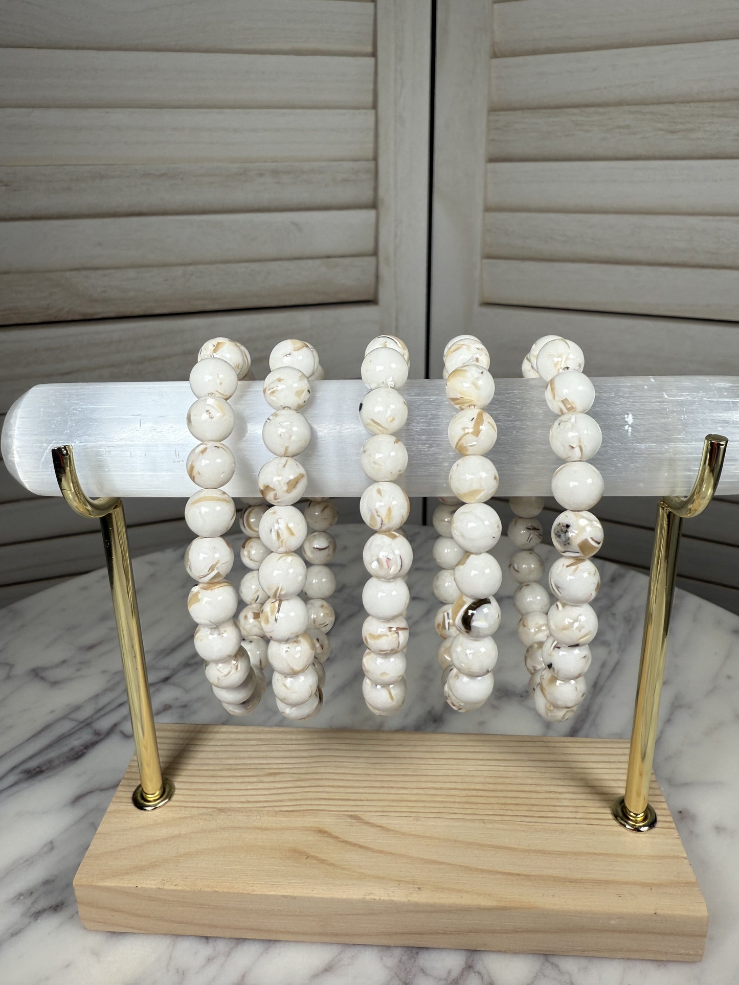 8mm Mother of Pearl Bracelet